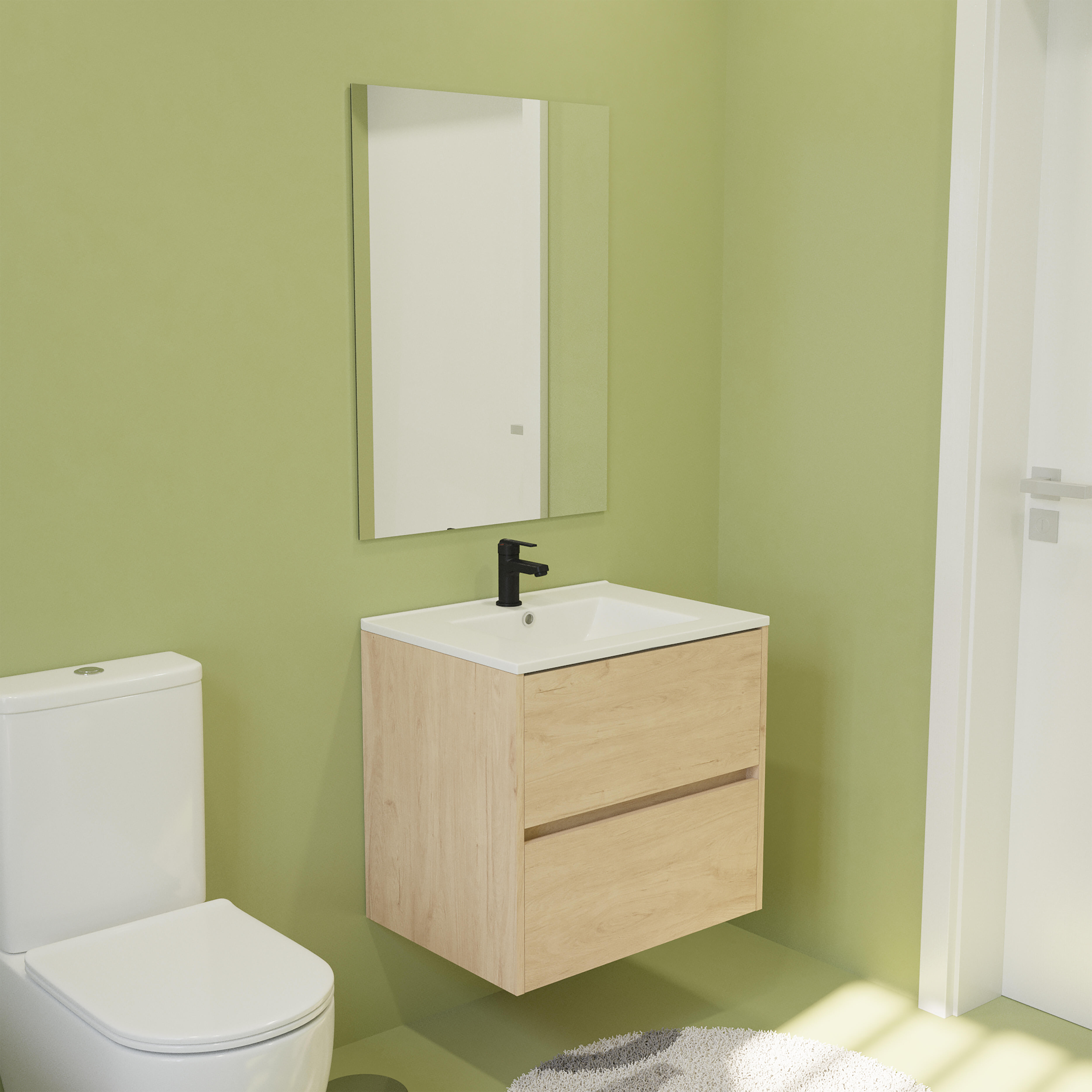 MUEBLE DE BAÑO CON LAVABO TEKA INCA PRO 60CM ROBLE  - 2