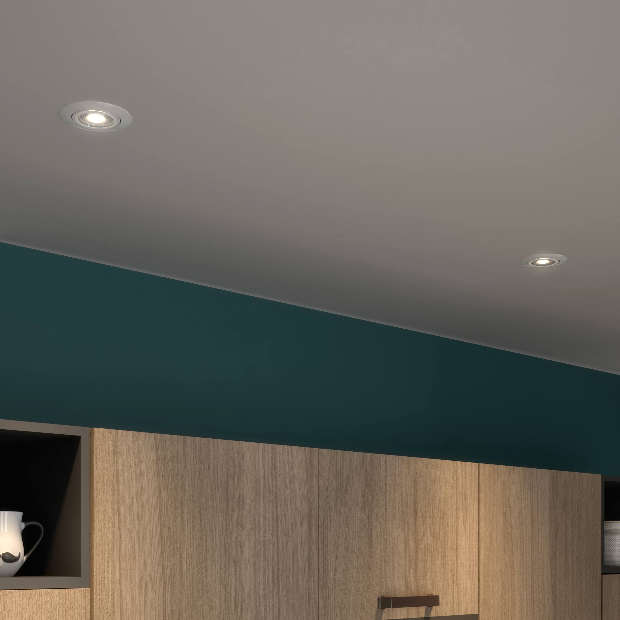 Kit 3 spots à encastrer orientable Bama Classe A gu10, 4000K INSPIRE rond blanc - 2