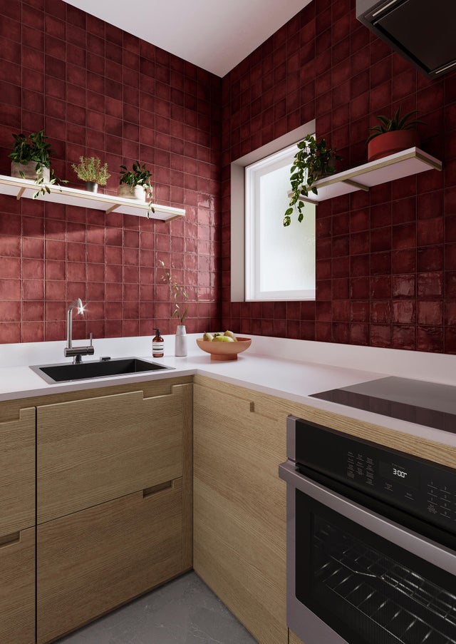 Azulejo rojo: fácil limpieza y resistencia al desgaste