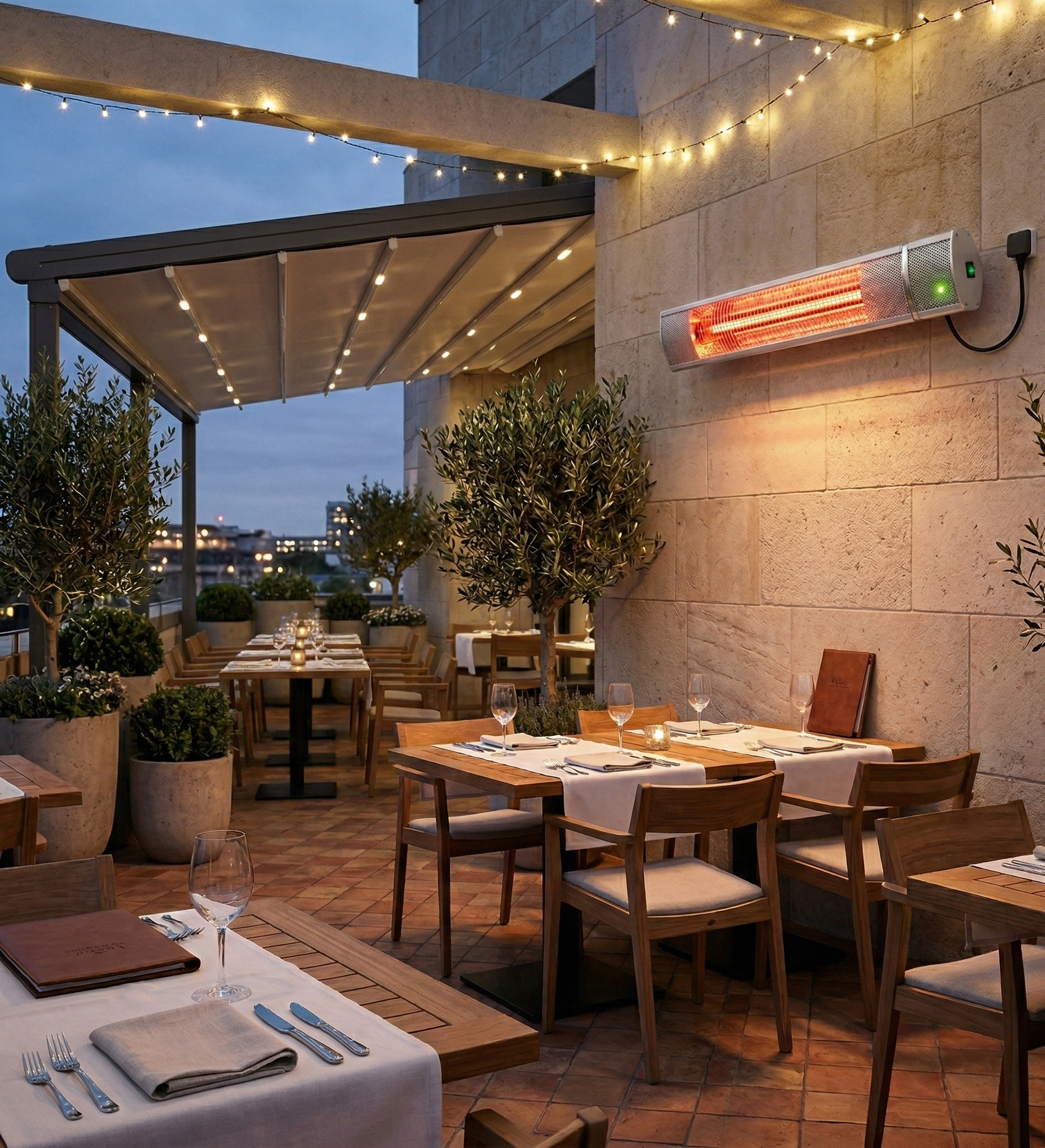 CALEFACTOR DE PARED INFRARROJO 2000W IP55 - 2