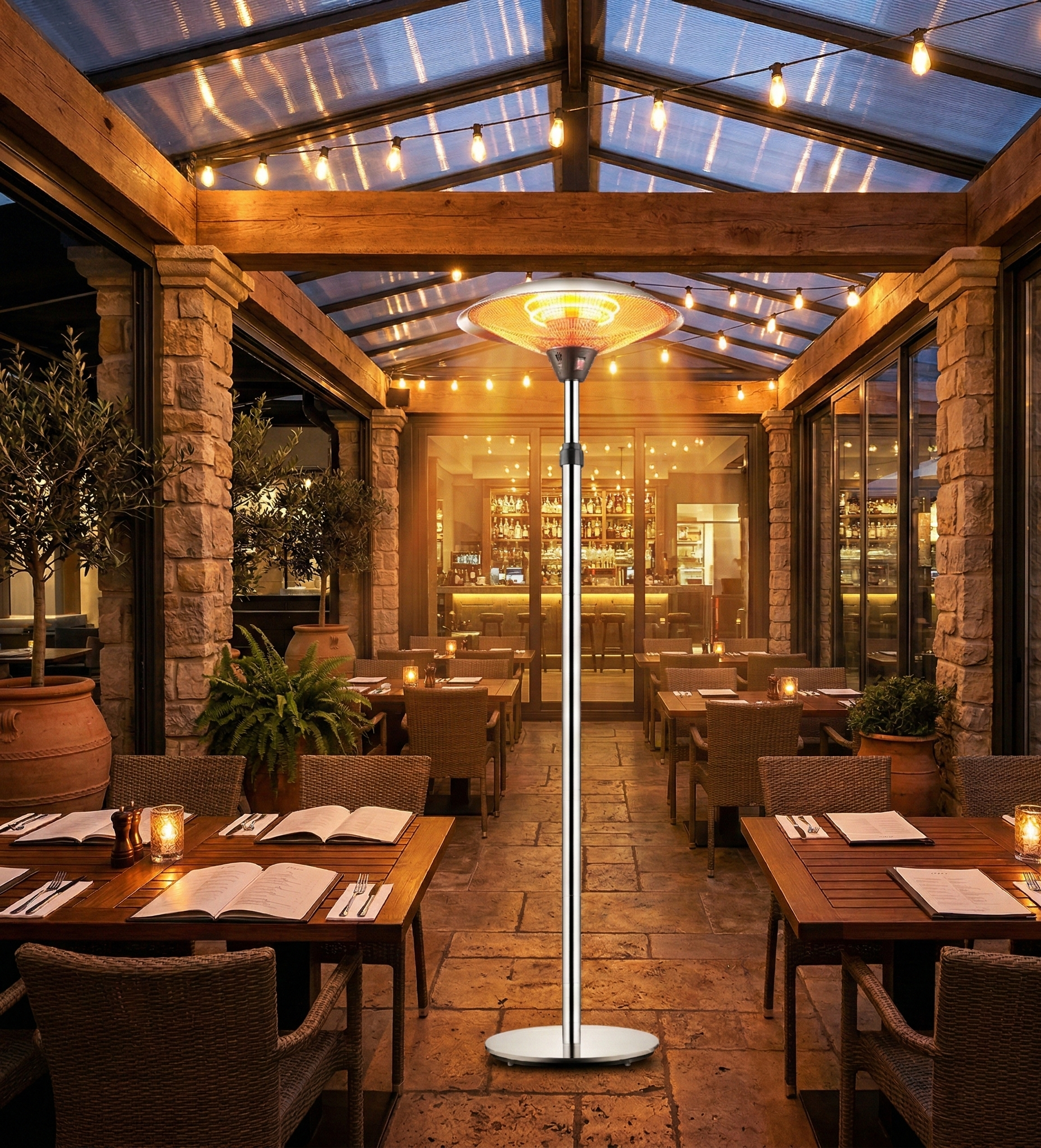 CALEFACTOR DE SUELO REGULABLE 2000W IP34 - 2