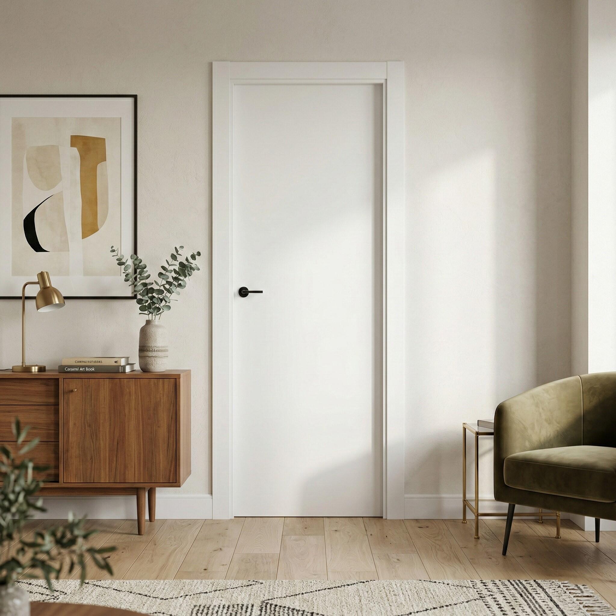 BLOCO DE PORTA LACADO BRANCO LISA 200X75CM DIREITA - 3