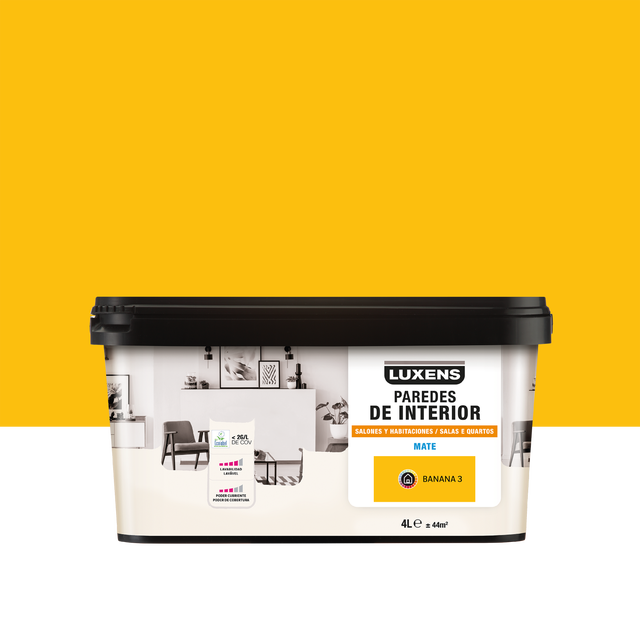 Tinta de interior decorativa LUXENS MATE 4L BANANA 3