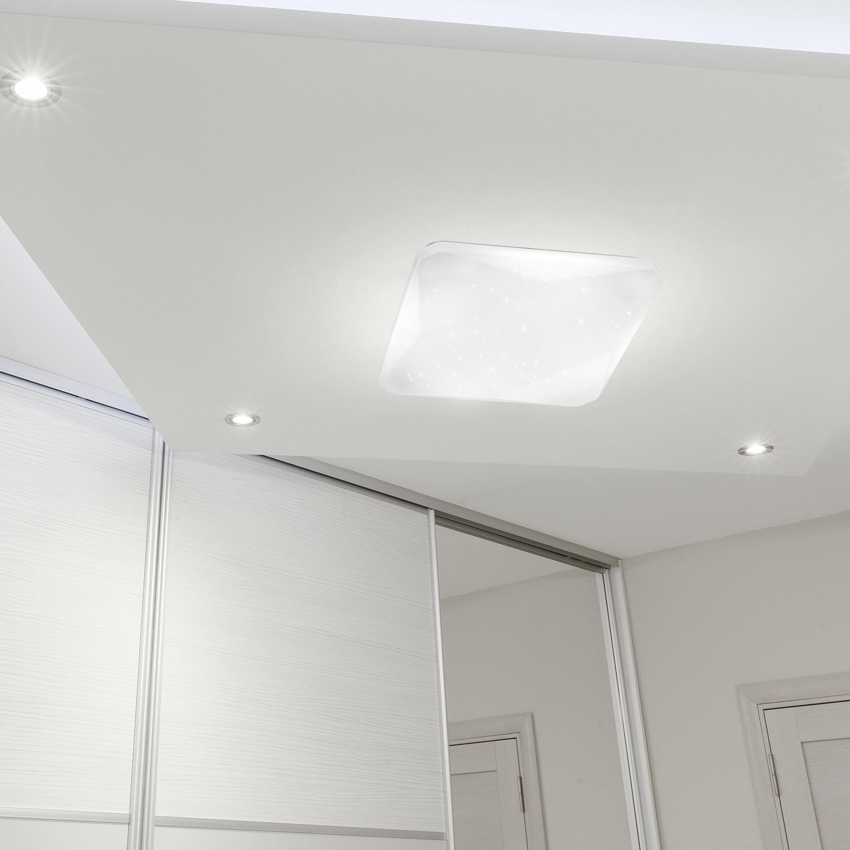Plafon KASTOR z pilotem 43 cm biały LED POLUX - 2