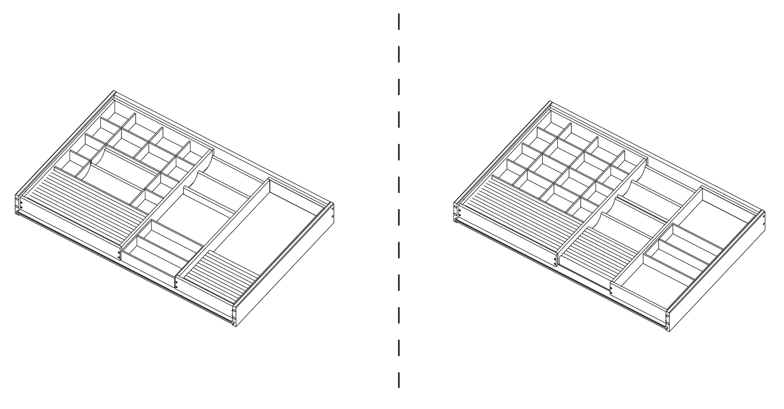 Organiseur SPACEO Evo'M redécoupable, pour tiroir 80cm, bijoux et accessoires - 2