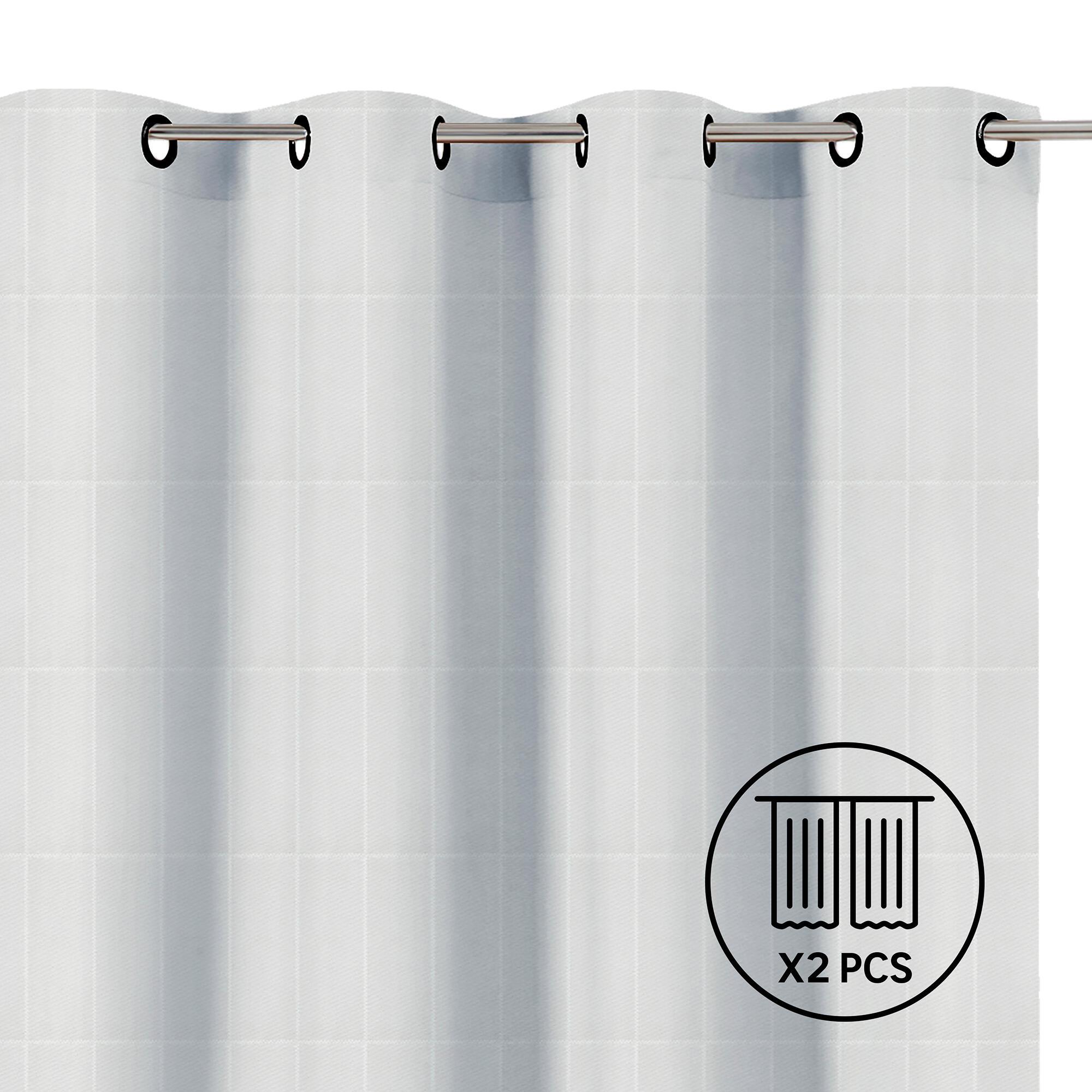 Set 2 cortinas ollaos lupita inspire de 140x280cm beige trench