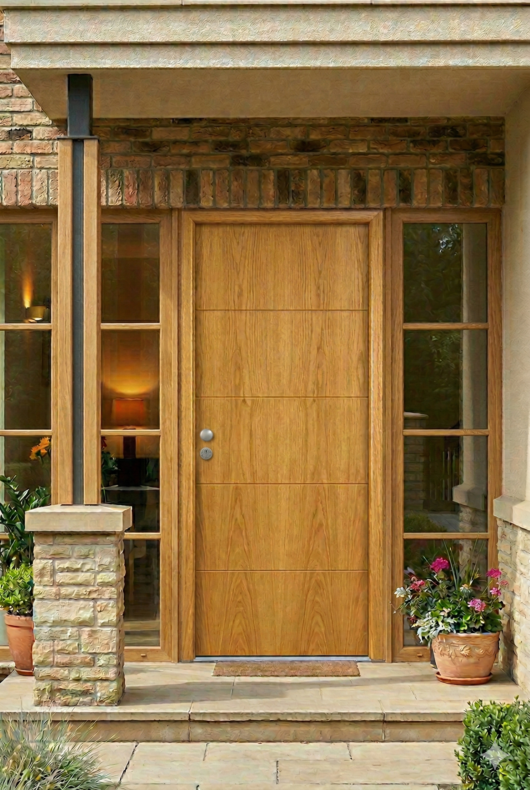 PUERTA ENTRADA RESIDENCIAL VT5 ROBLE 91 CM DERECHA - 2