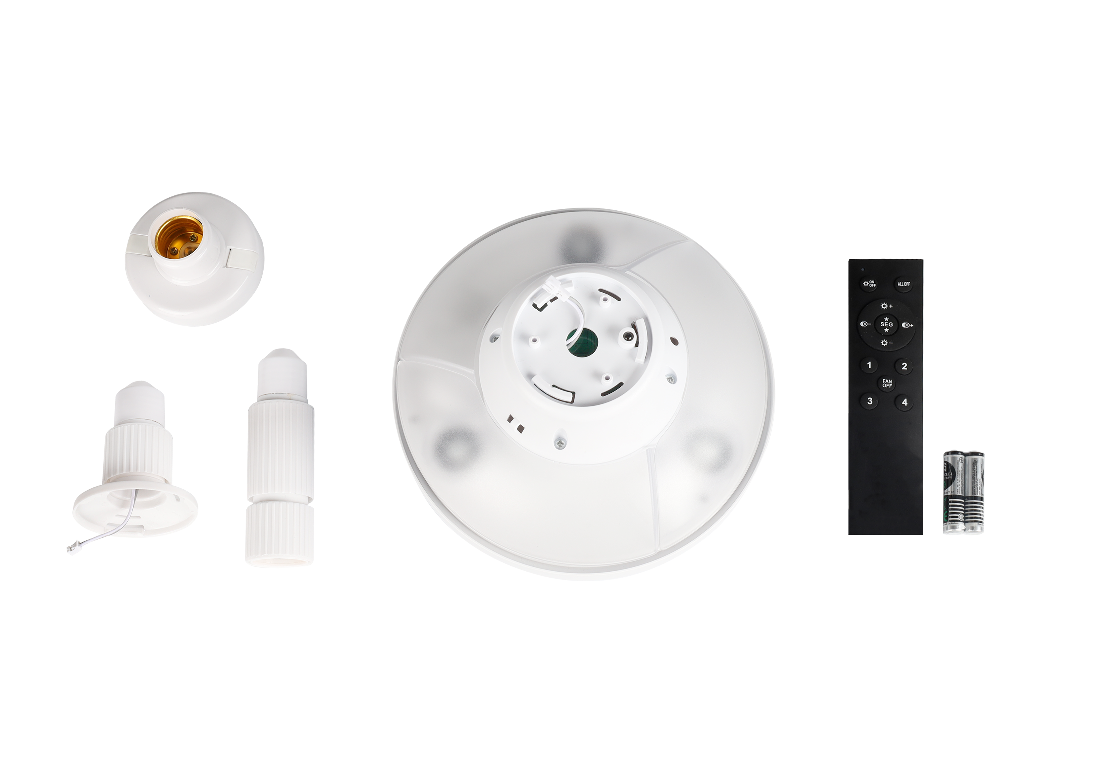 Ventilador de techo con luz silencioso DC 30W con mando control por voz ø105 cm Ninja Pro CRISTAL RECORD blanco luz CCT 3 aspas retráctiles tipo lámpara| 6 velocidades| modo verano/invierno| brisa| recomendado de 13 a 20m² - 3