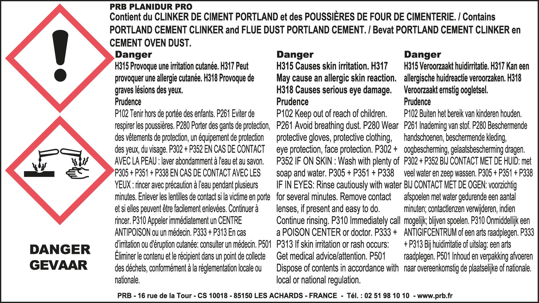 Ragréage P3 intérieur 25 kg - Planidur PRB - 3