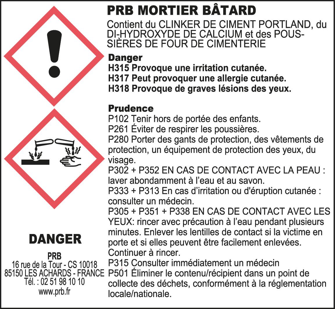 Mortier bâtard prêt à l'emploi gris clair 25 kg - PRB - 3