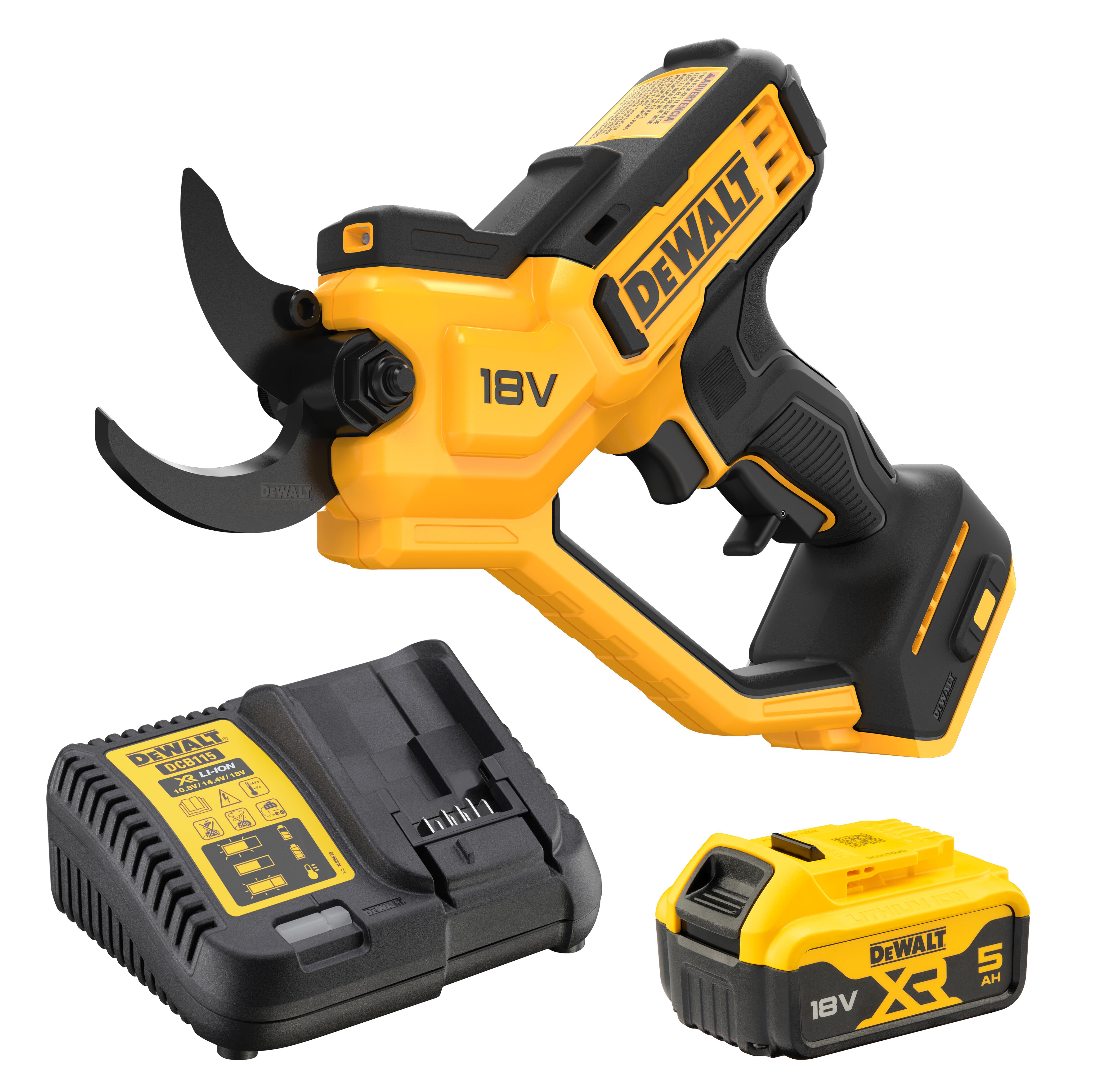 Sécateur DEWALT XR 18V, 1 Batterie 2Ah + Chargeur, DCMPP568D1-QW ...