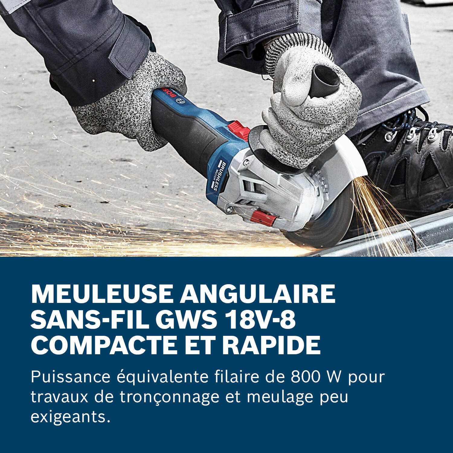 Meuleuse d'angle sans fil 18V 125mm BOSCH PROFESSIONAL GWS 18V-8 sans batterie - 2