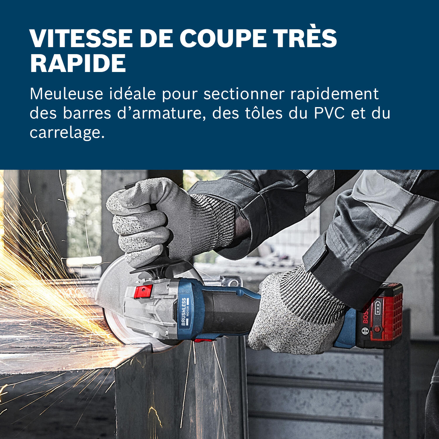 Meuleuse d'angle sans fil 18V 125mm BOSCH PROFESSIONAL GWS 18V-8 sans batterie - 4