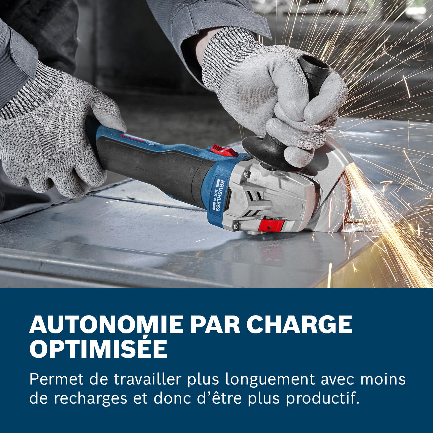 Meuleuse d'angle sans fil 18V 125mm BOSCH PROFESSIONAL GWS 18V-8 sans batterie - 3