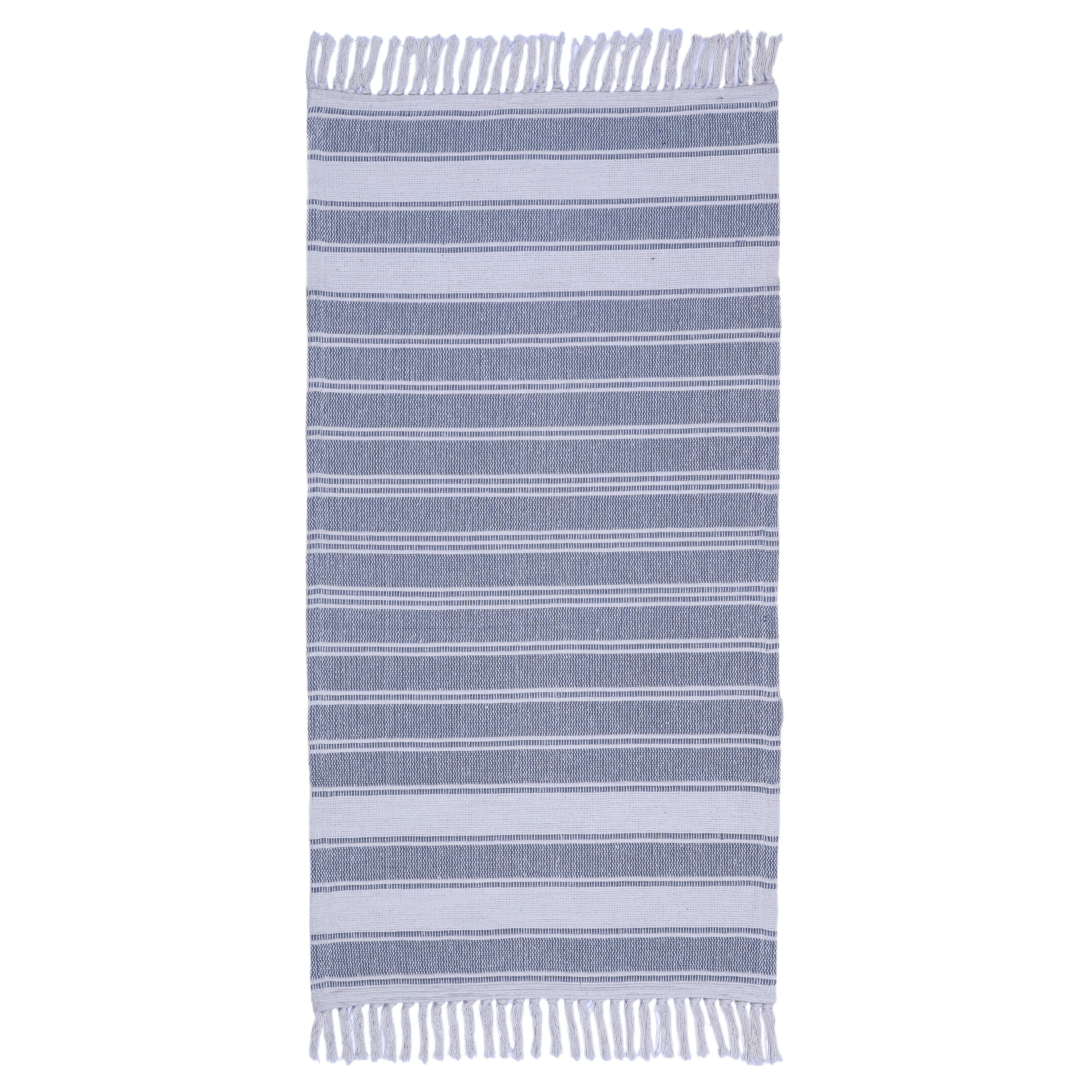Dywanik bawełniany Stripy cool granatowy 60 x 120 cm Inspire