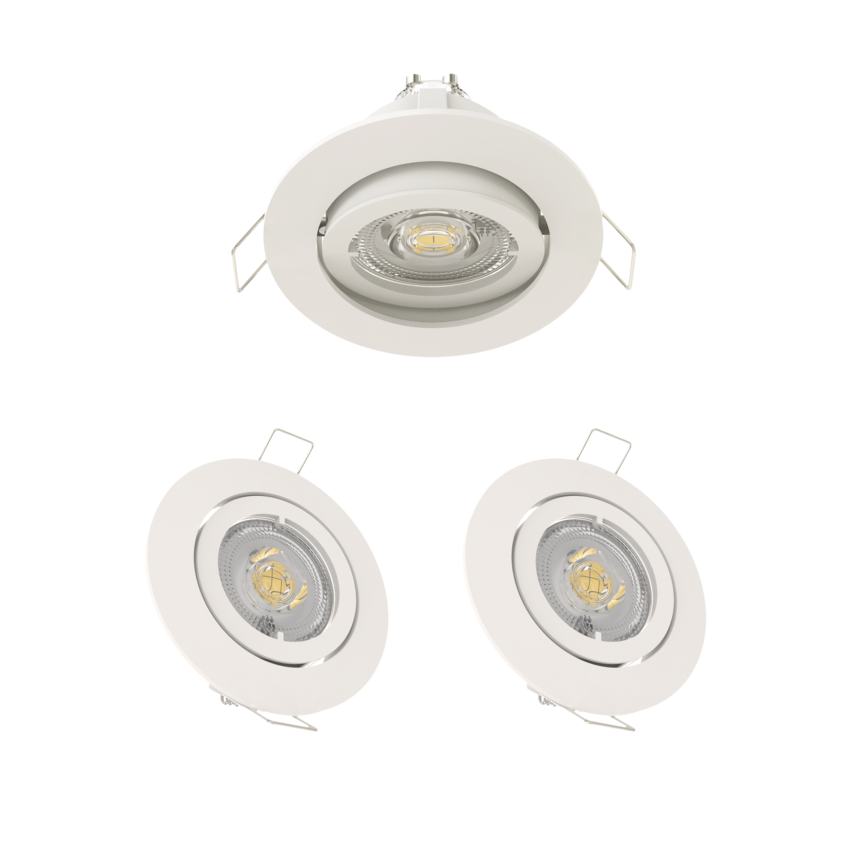 Oprawa stropowa Bama 3 szt. GU10 LED 450 lm 2.5W barwa neutralna biała Inspire