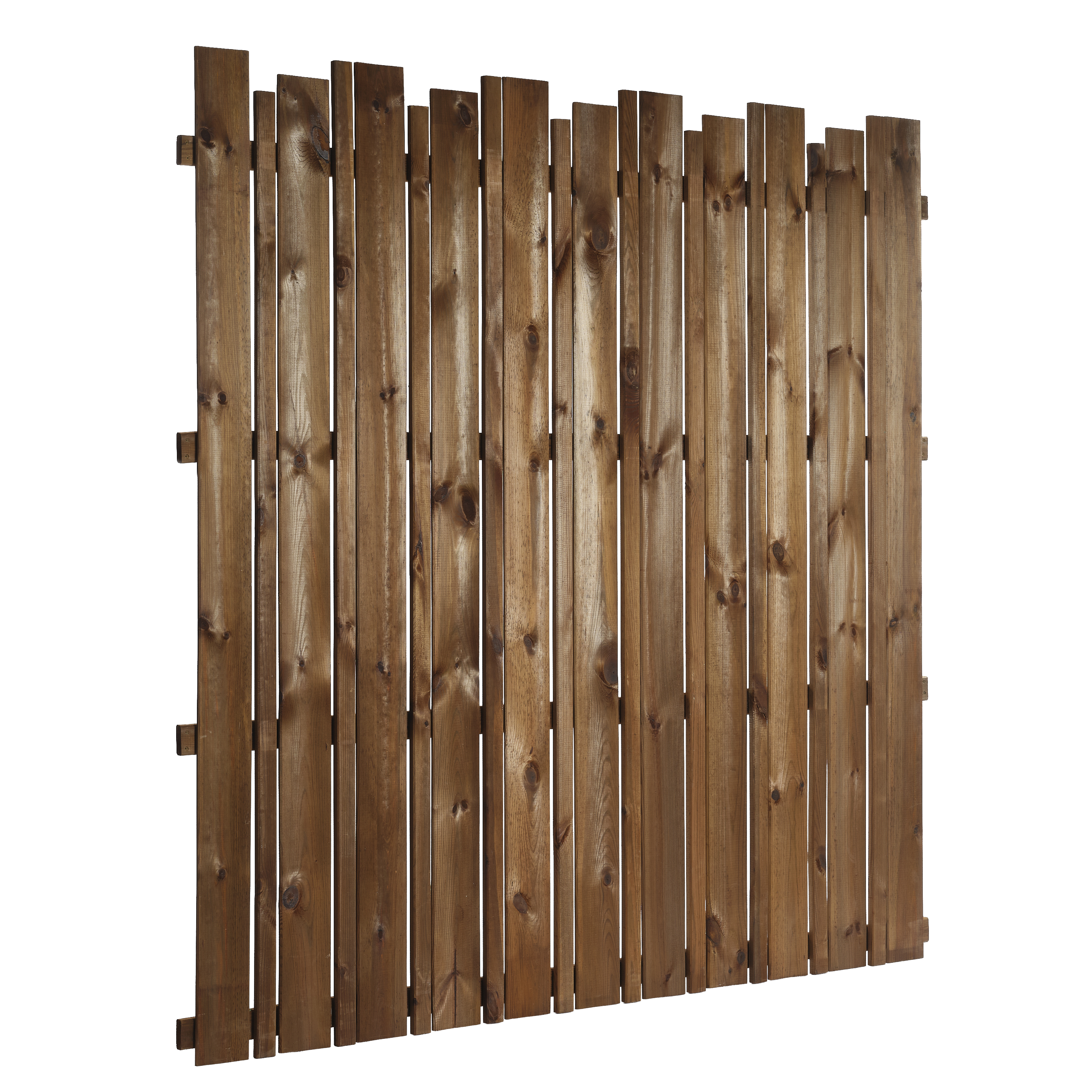Panel ogrodzeniowy drewniany Lugano Brown 180x180 brąz Naterial