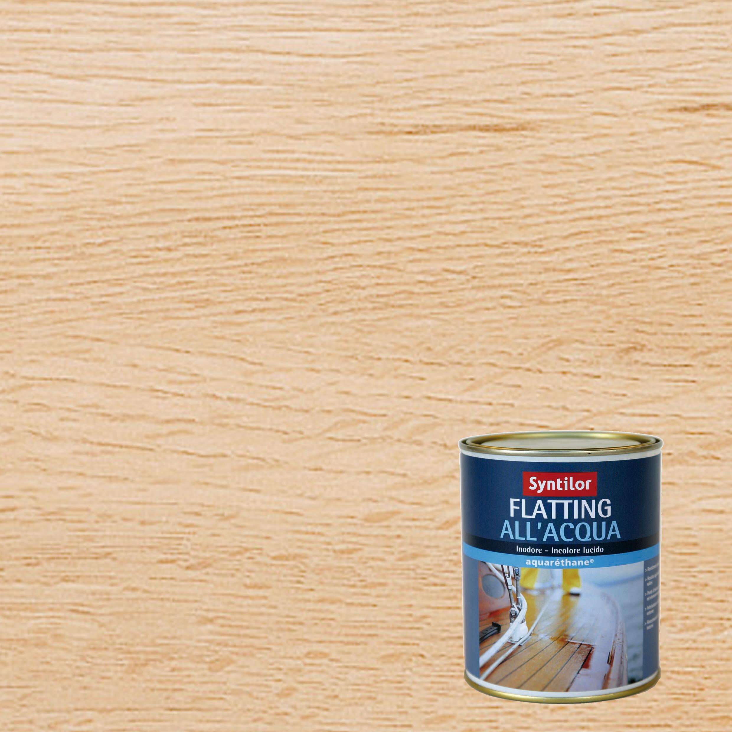 Flatting a base acqua SYNTILOR Aquaréthane incolore lucido 0.75 lt, 10 anni di protezione. - 2