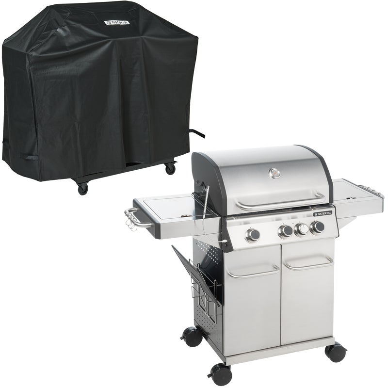 Grill gazowy 13,5kW Hudson 3+1 palniki pokrowiec Naterial