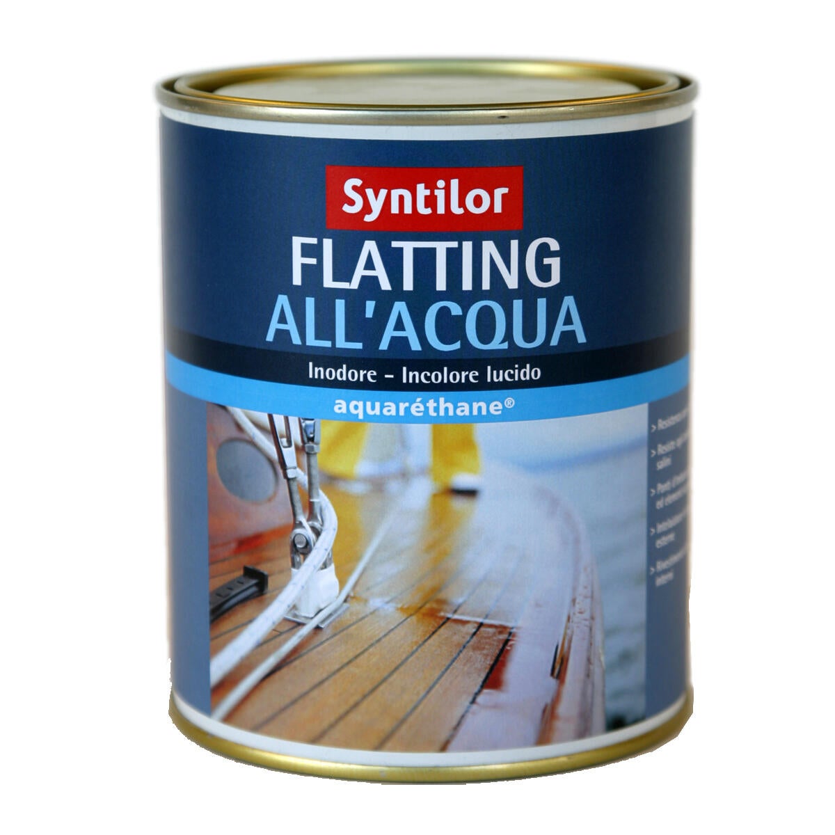 Flatting a base acqua SYNTILOR Aquaréthane incolore lucido 0.75 lt, 10 anni di protezione. - 3