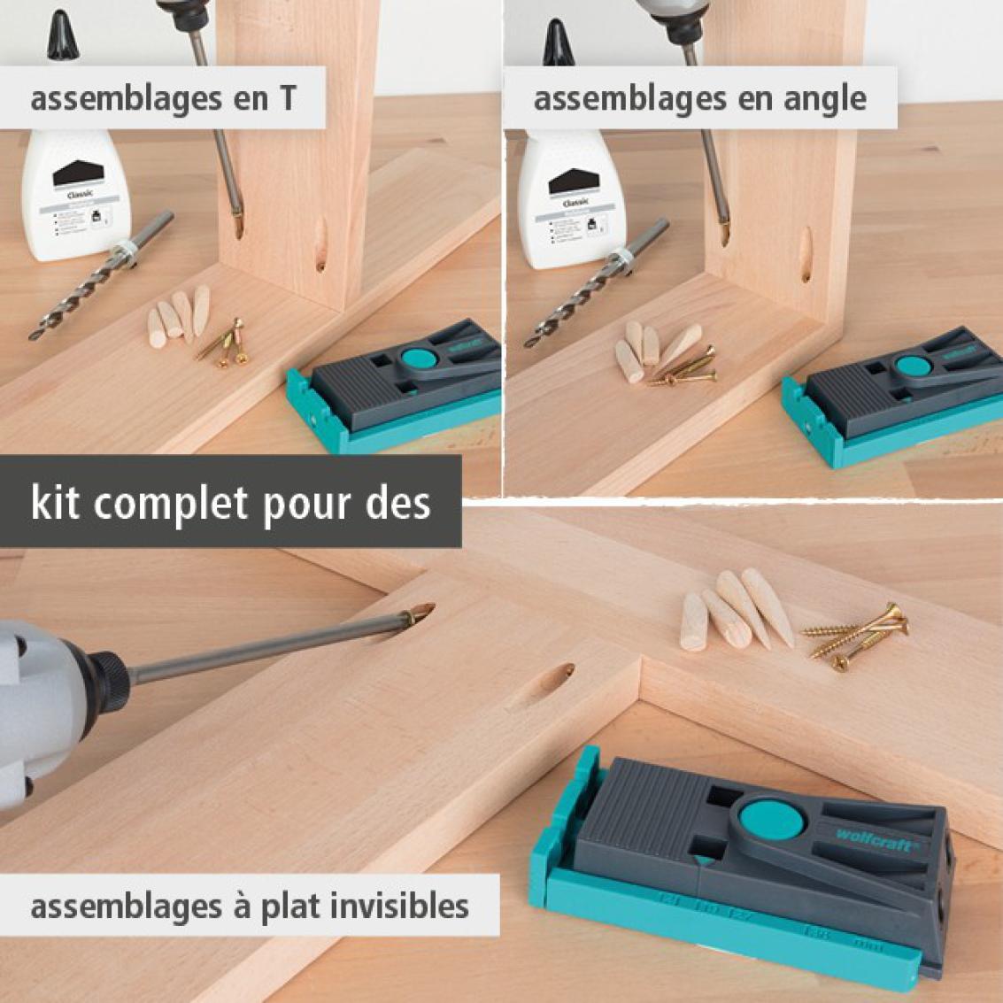 Coffret Undercover Jig pour des vissages invisibles WOLFCRAFT - 4
