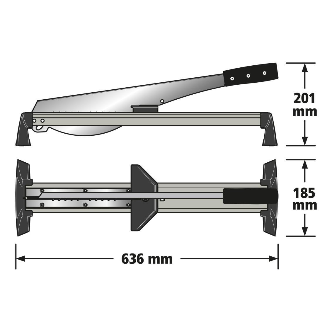 Presse coupante WOLFCRAFT LC 600 pour sols stratifiés, épaisseur de lame max 8mm - 6