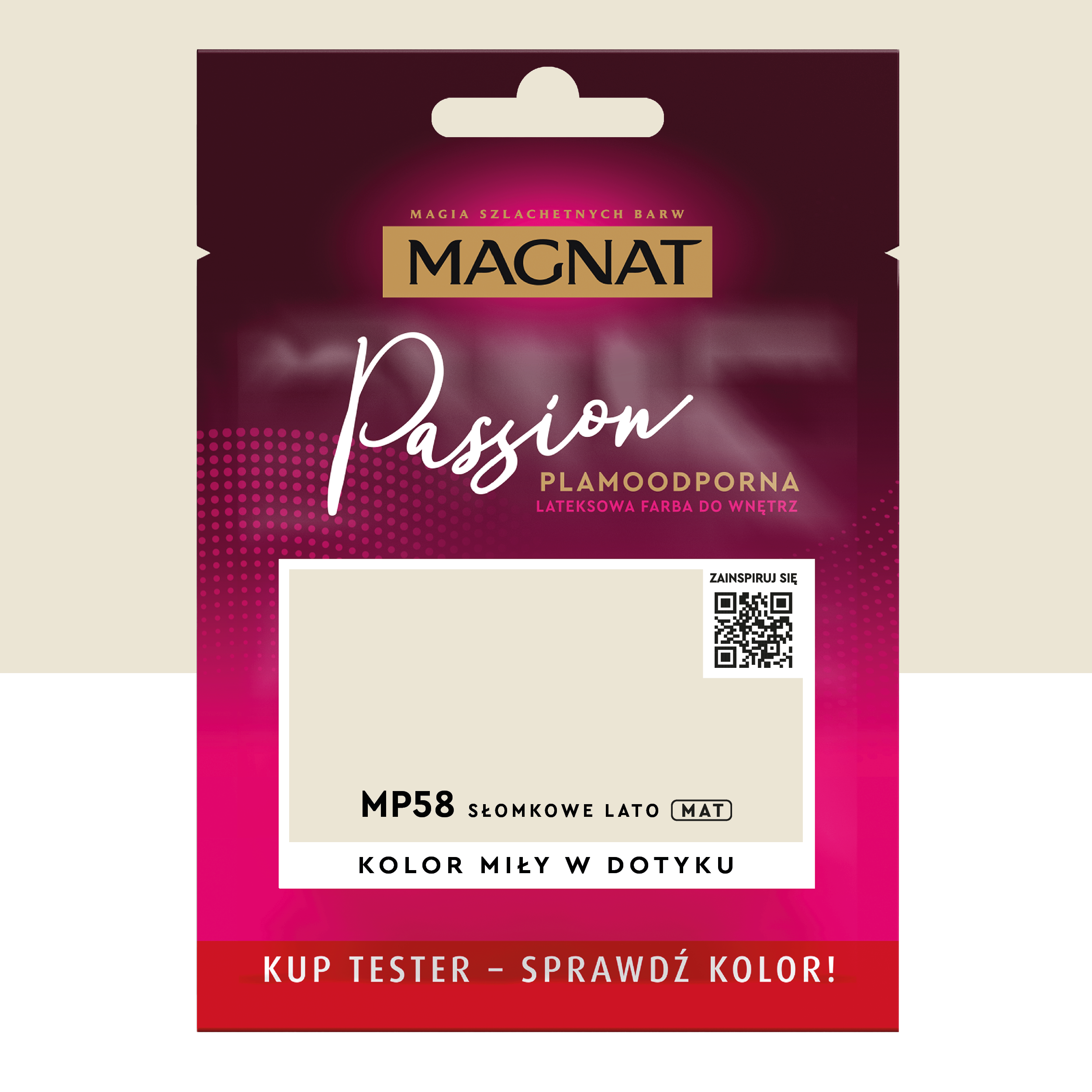 Farba Magnat Passion Słomkowe lato 30 ml Plamoodporna do wnętrz lateksowa