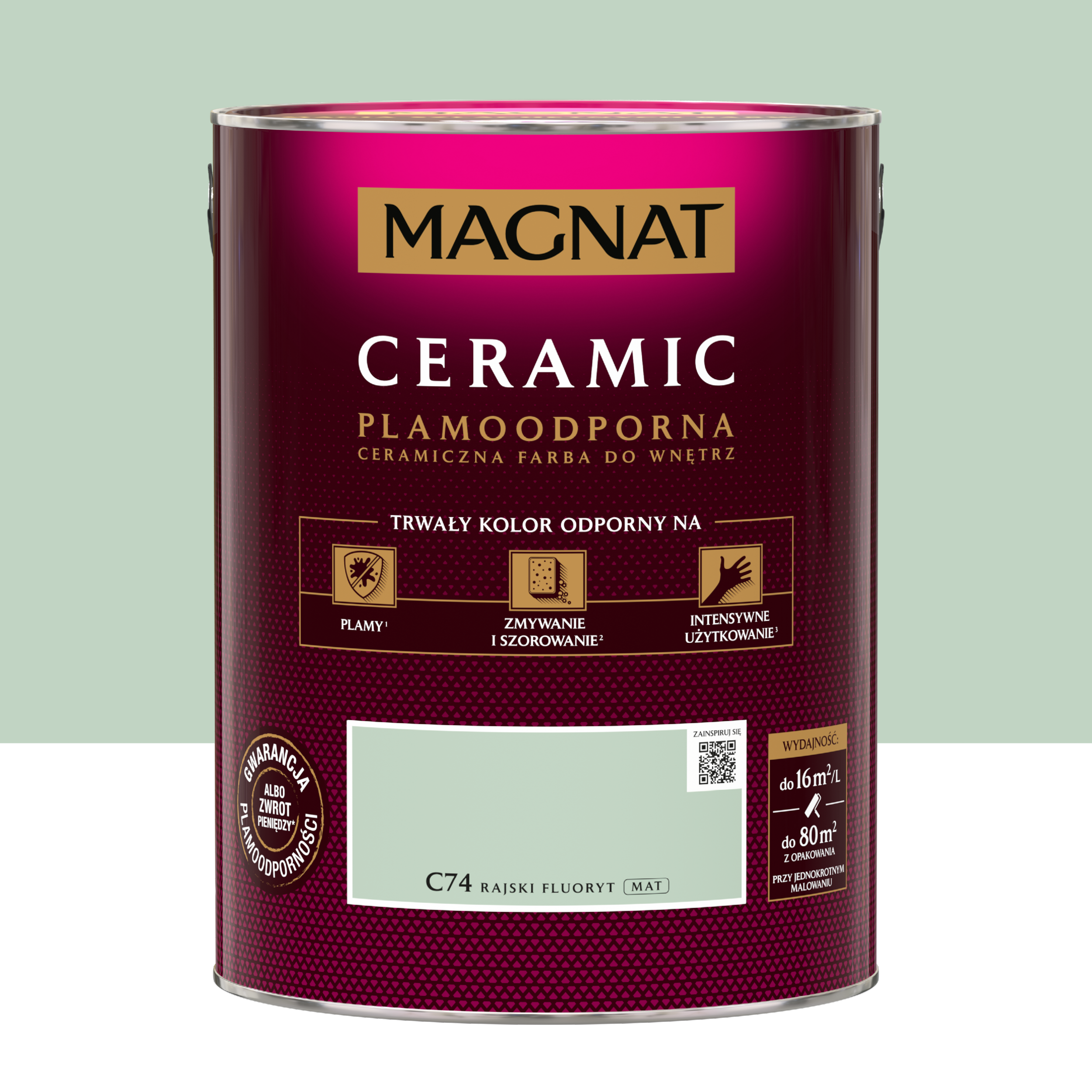 Farba Magnat Ceramic Rajski fluoryt 5 l Plamoodporna do wnętrz