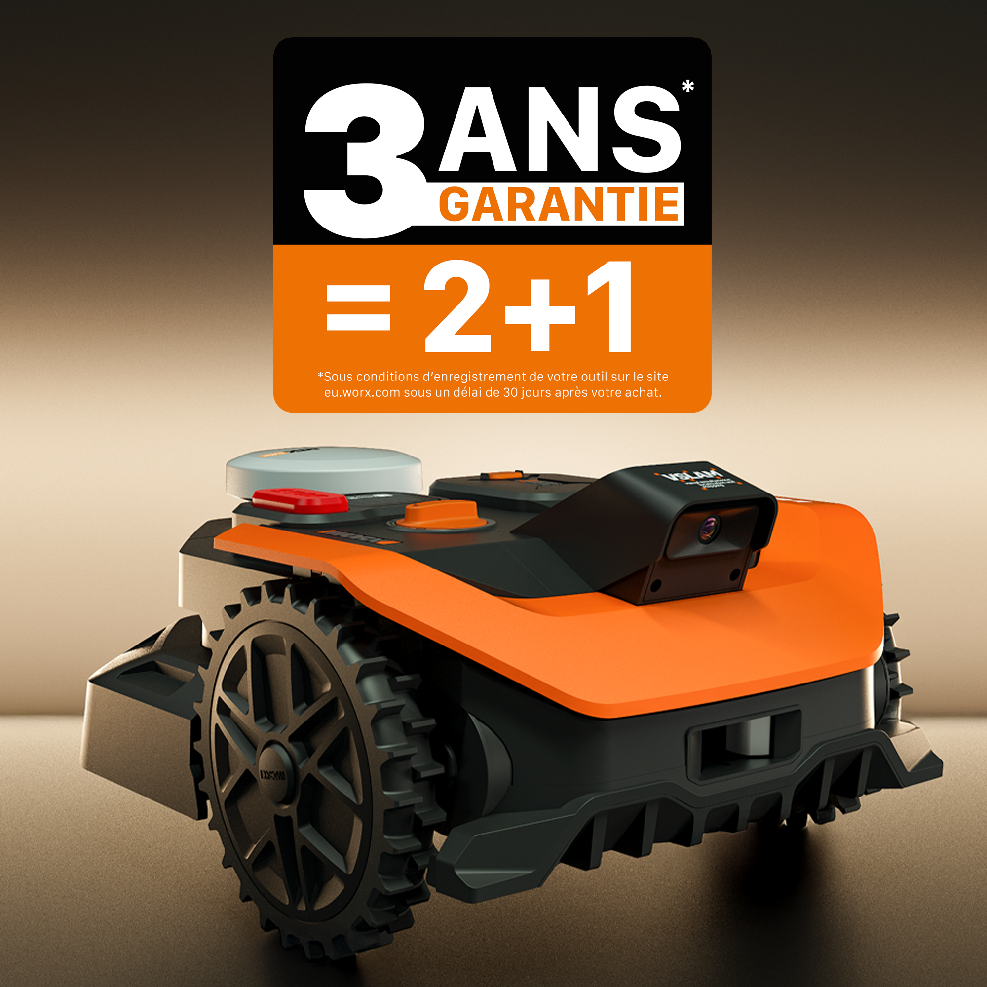 Robot tondeuse connecté sans fil WORX VISION CLOUD 2WD - Jusqu'à 500m² - WR305E - 8