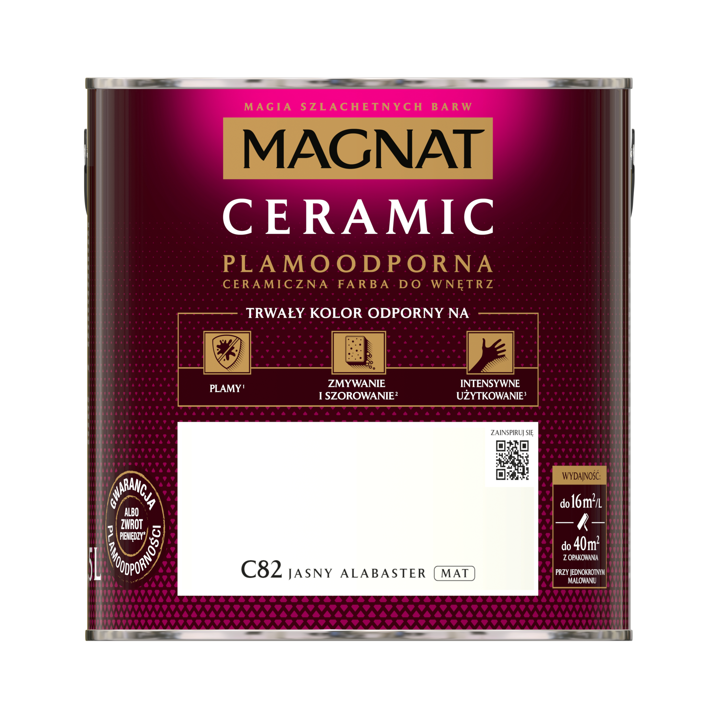 Farba Magnat Ceramic Jasny alabaster 2.5 l Plamoodporna do wnętrz