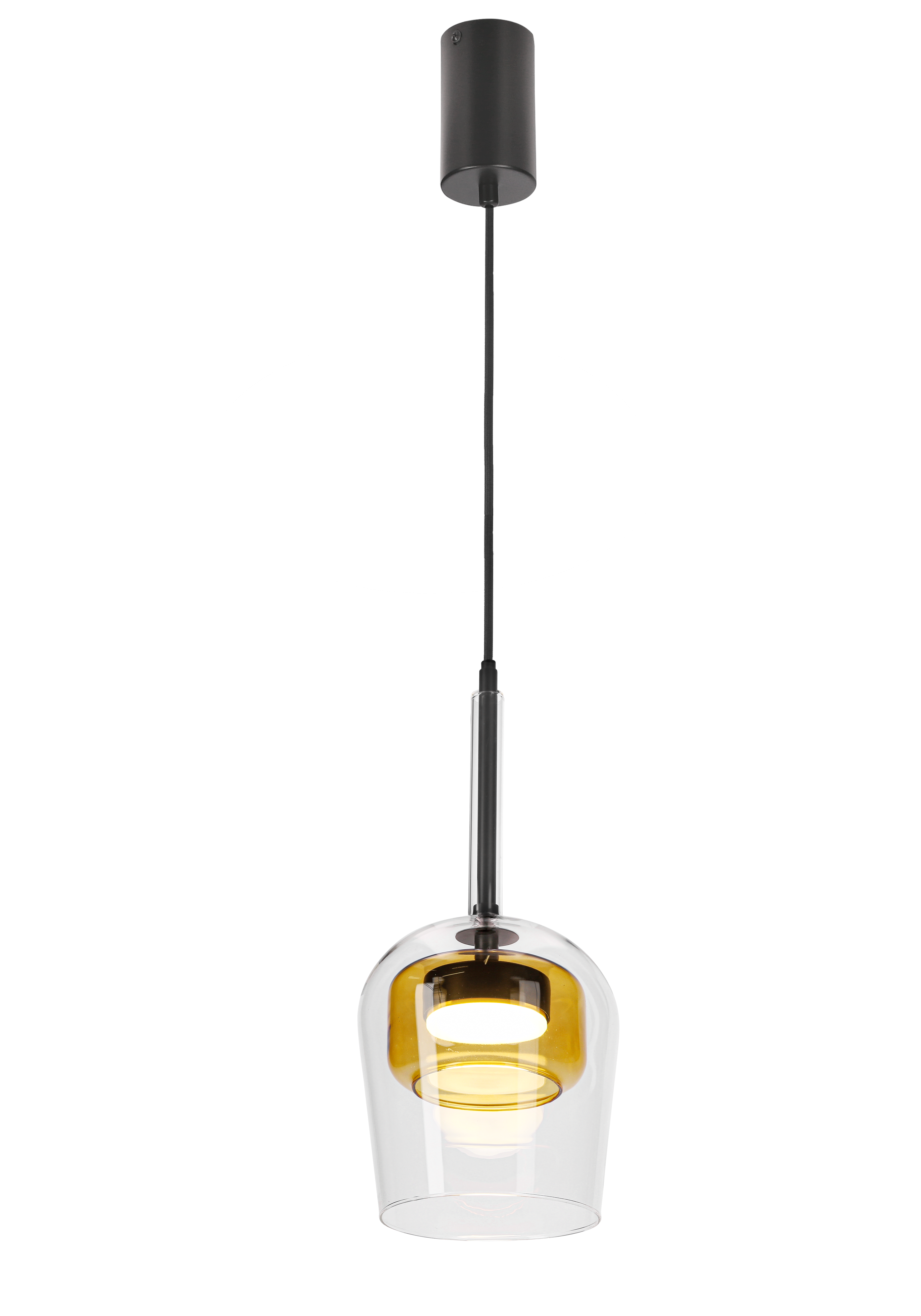 Lampa wisząca Galaxi bezbarwna żółta 1x9W GX53