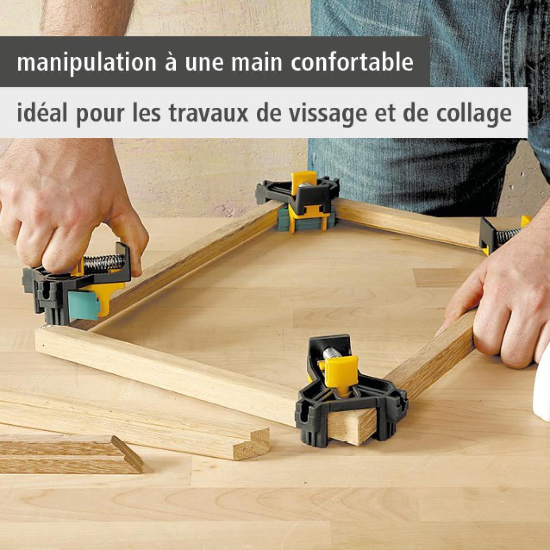 2 presses d'angles pour le vissage et l’encollage à 90° WOLFCRAFT ES 22 - 13