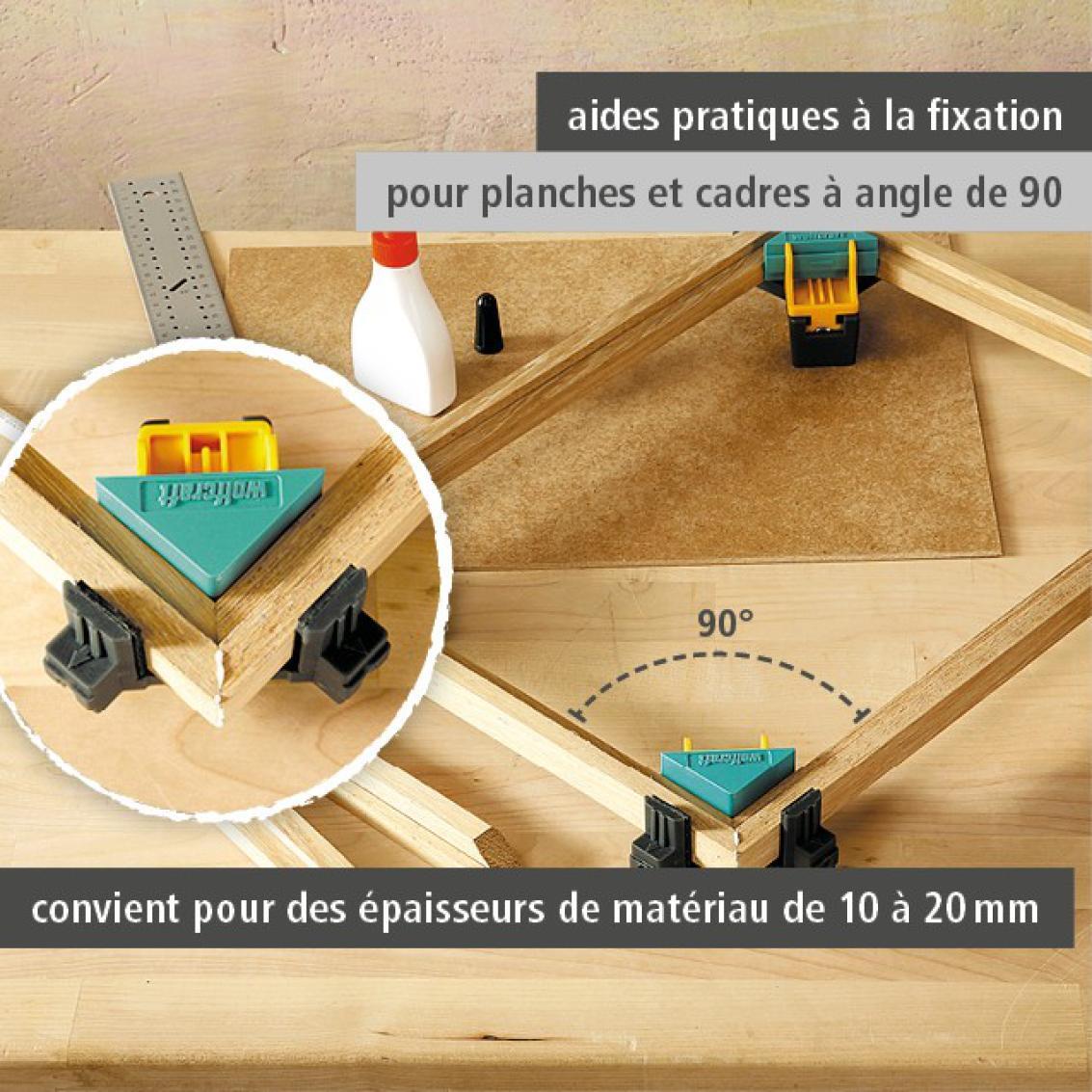 2 presses d'angles pour le vissage et l’encollage à 90° WOLFCRAFT ES 22 - 12