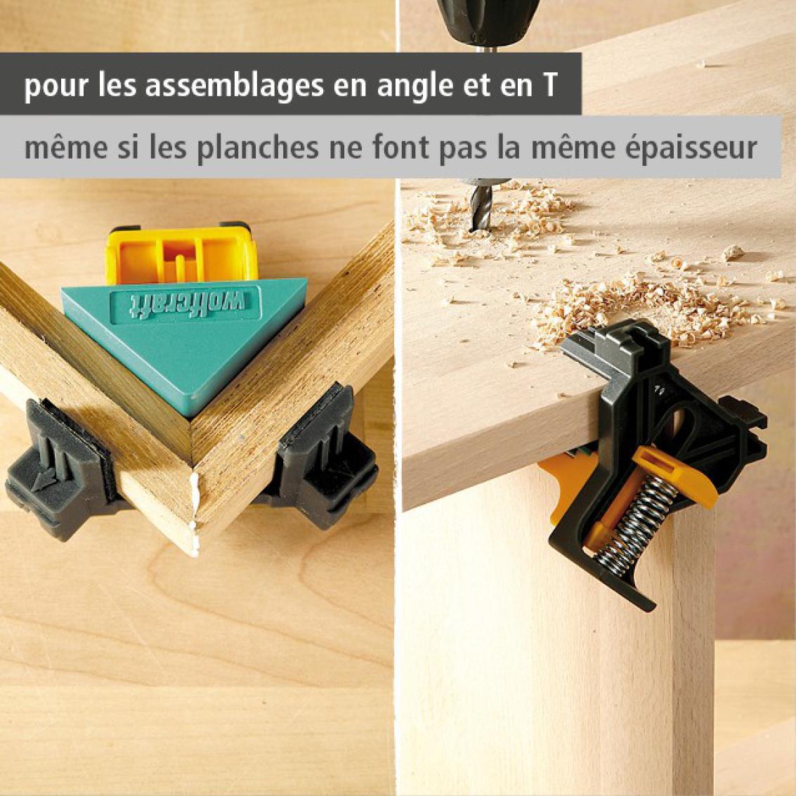 2 presses d'angles pour le vissage et l’encollage à 90° WOLFCRAFT ES 22 - 11
