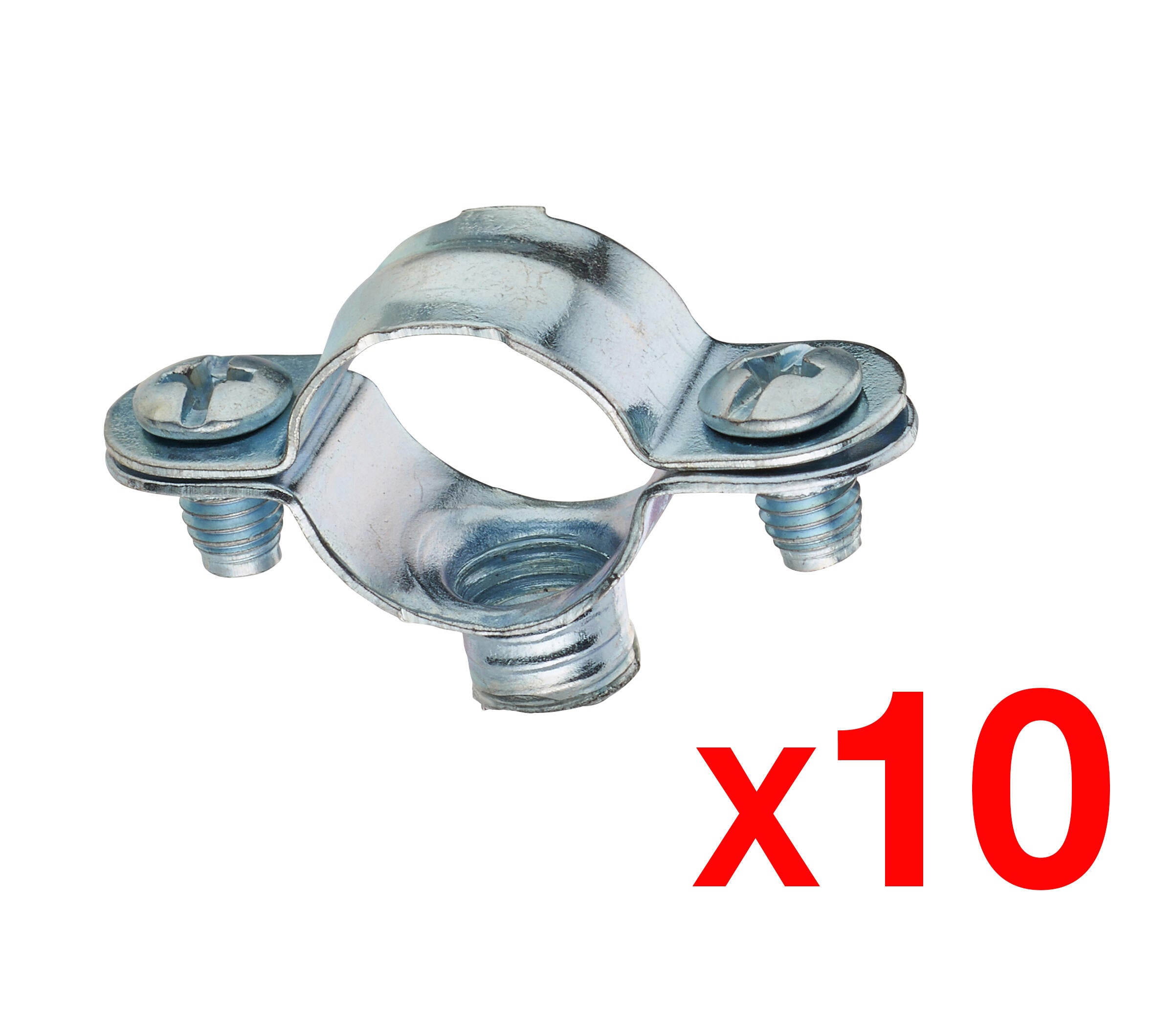 Lot de 10 colliers en acier à visser, D.32 - 2