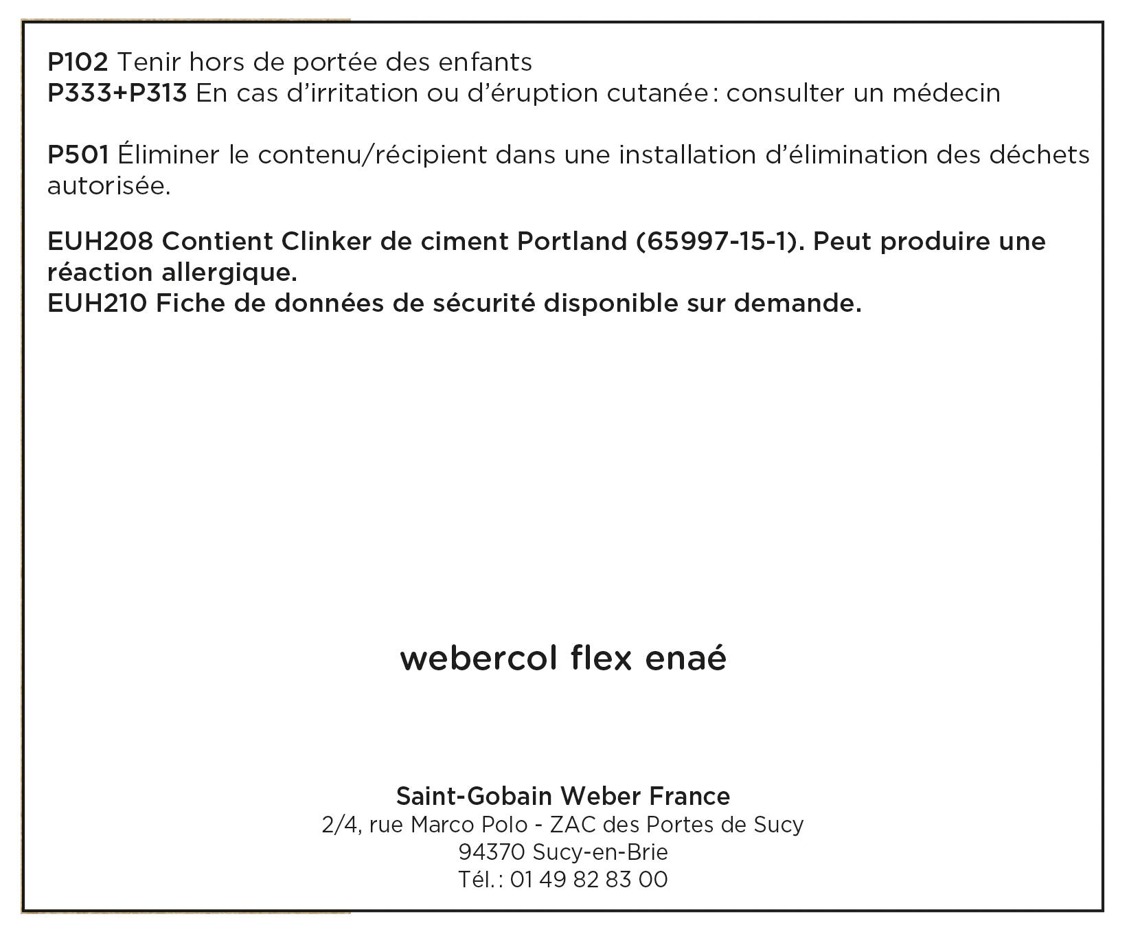 Colle carrelage en poudre blanc C2S1ET pour sol intérieur & extérieur et mur intérieur 25 kg - Webercol flex eco WEBER - 2