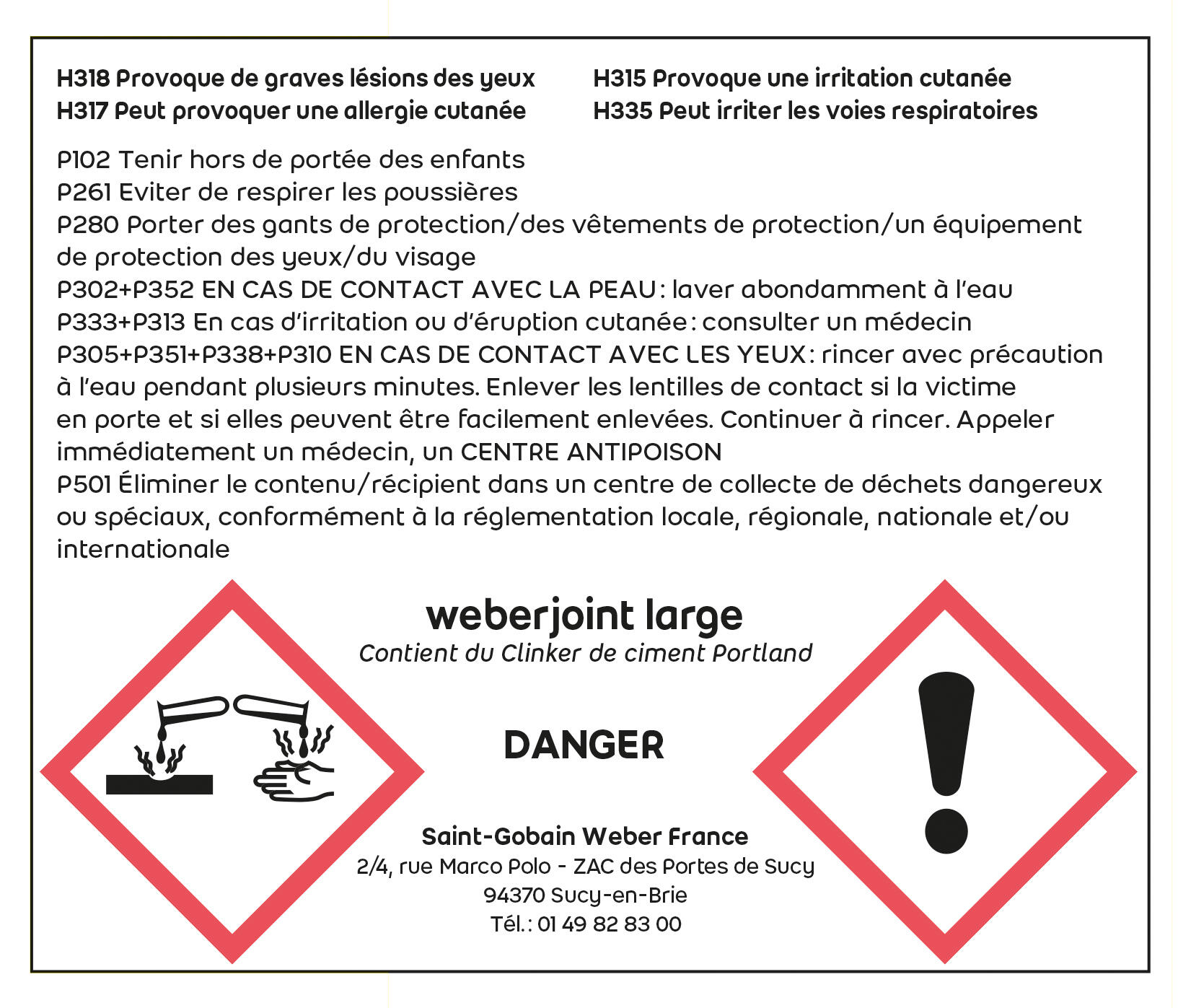 Joint gris ciment 25 Kg Weberjoint large - WEBER - 2