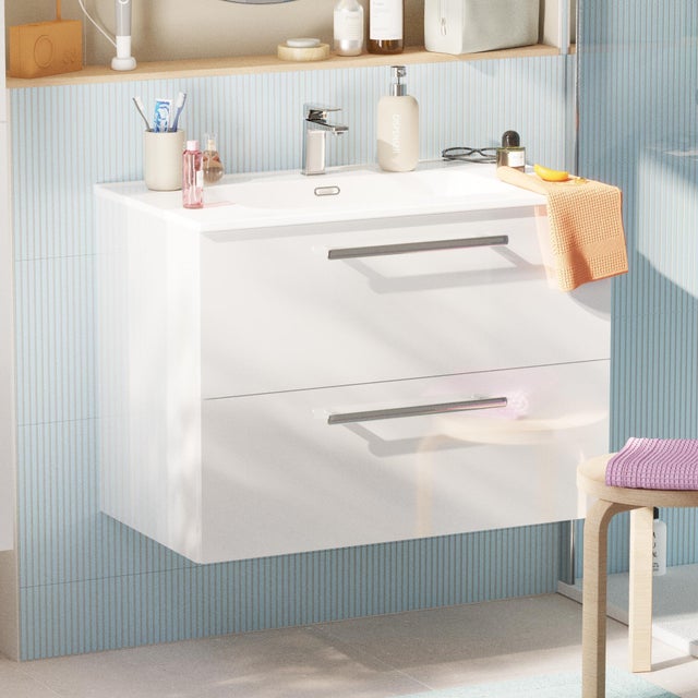 Mueble de baño con lavabo Remix2 blanco 80x45 cm