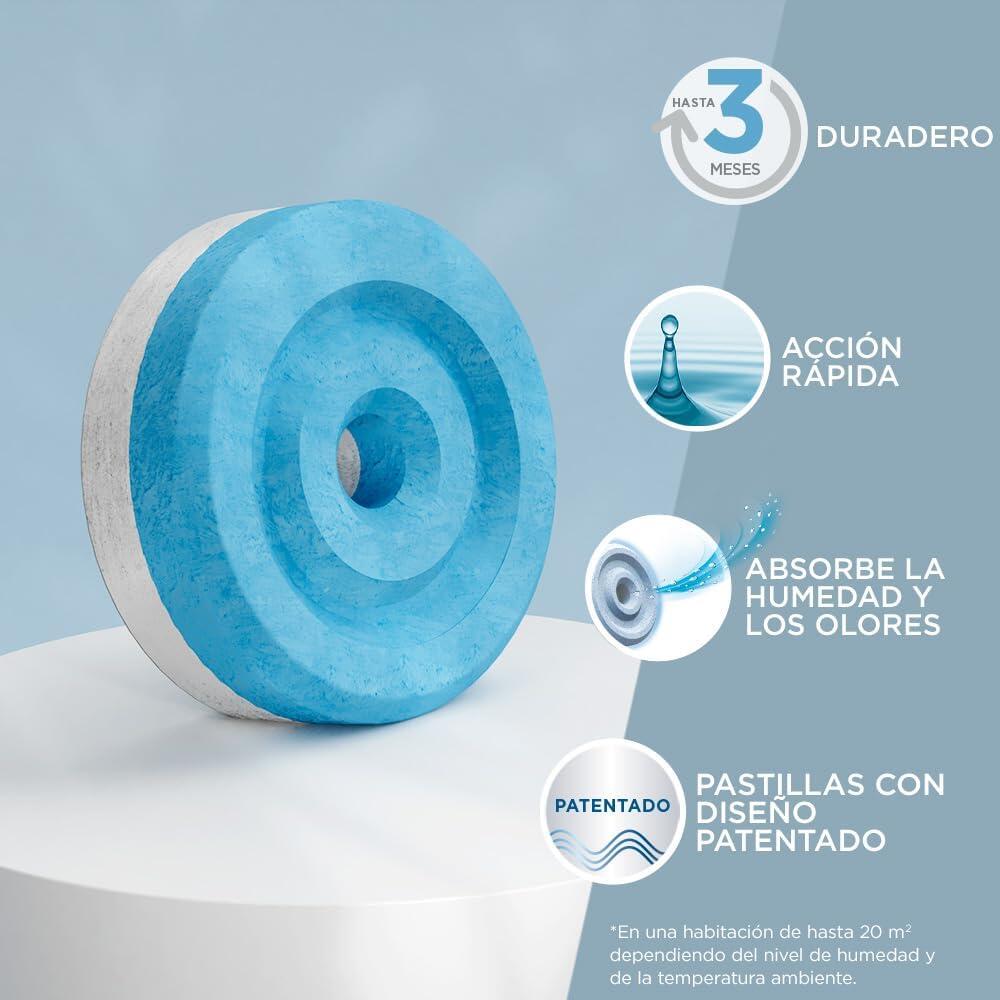 Recambio de absorbe humedad  RUBSON 450 gr para uso en estancia hasta 22m2. Perfume Neutro. 1 recarga en pastilla. Vida útil 4 semanas. - 17