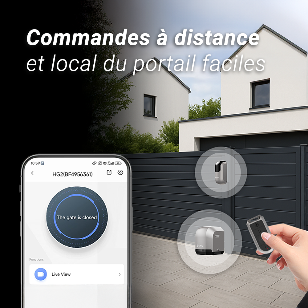 Moteur pour portail coulissant connecté, EZVIZ, HG2-600 Pro - 6