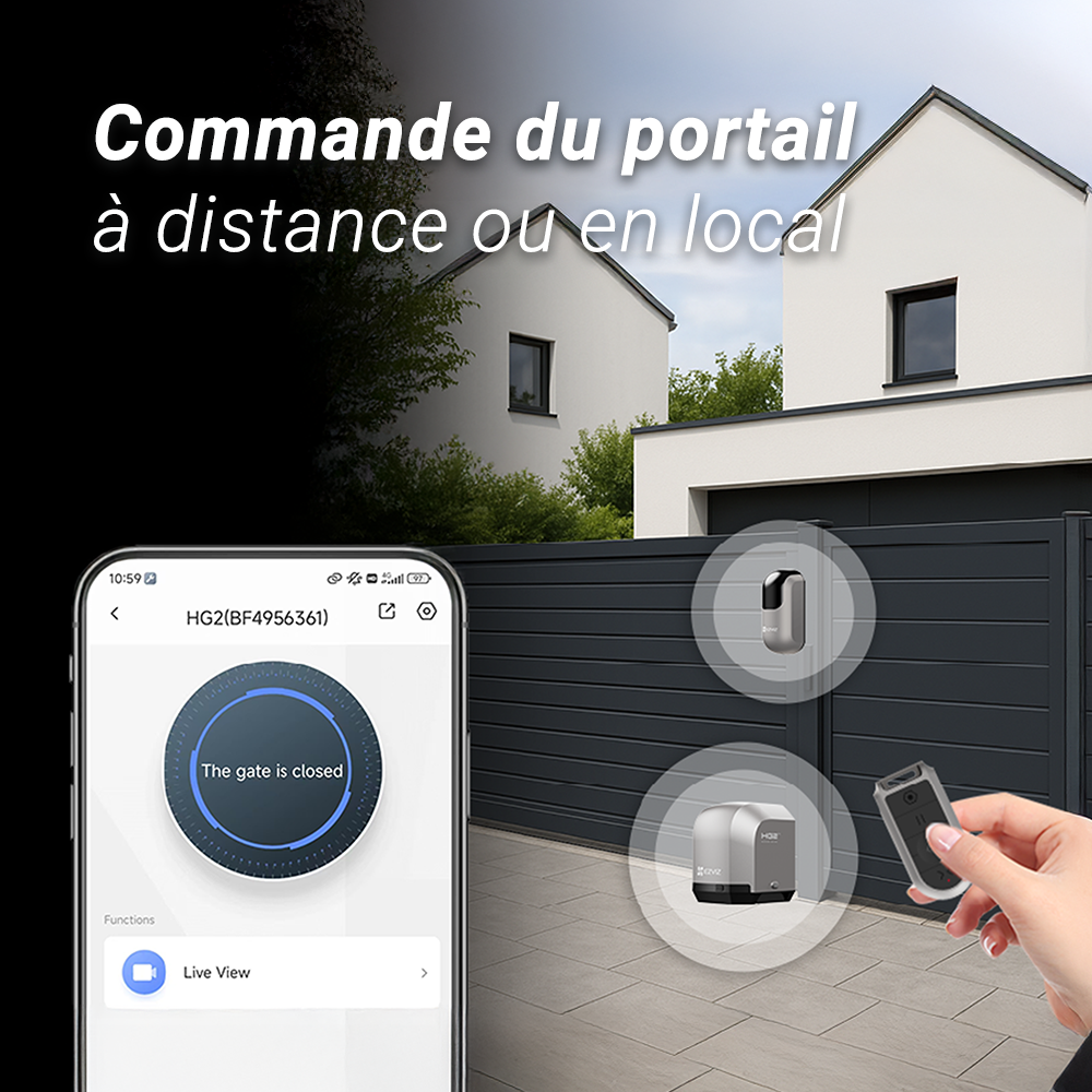 Moteur pour portail coulissant connecté, EZVIZ, Hg2 400 - 8