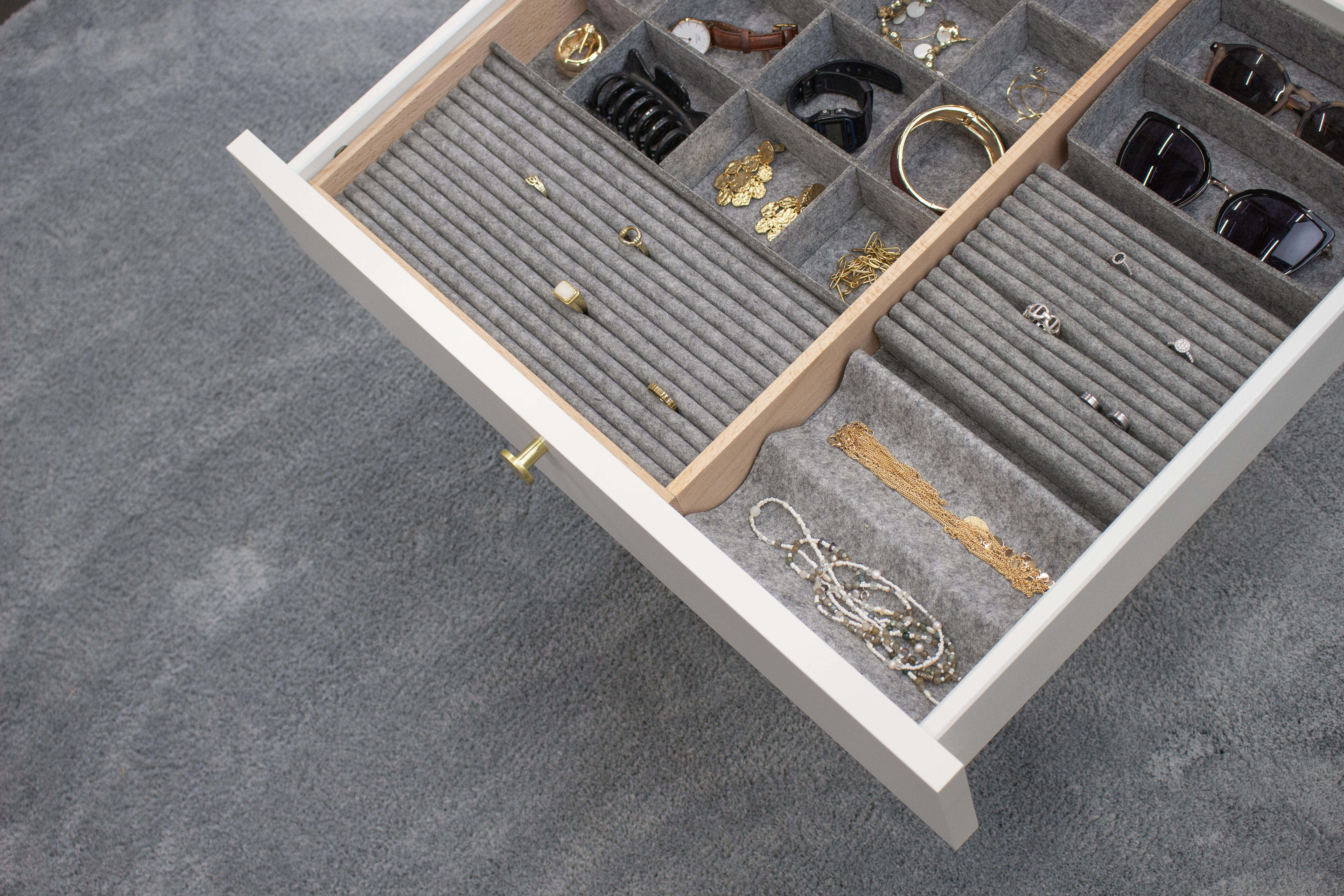 Organiseur SPACEO Evo'M redécoupable, pour tiroir 60cm, bijoux et accessoires - 3
