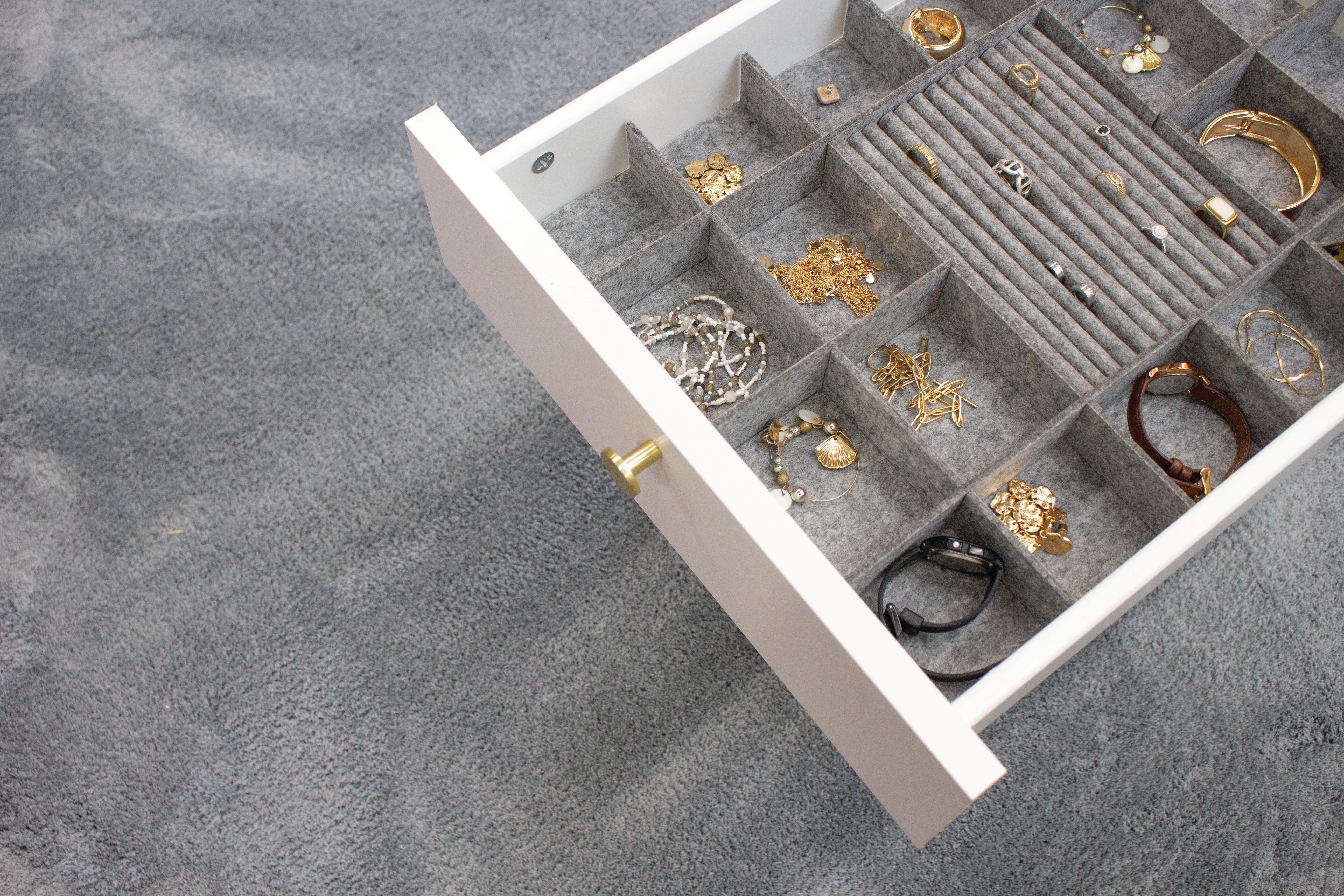 Organiseur SPACEO Evo'M redécoupable, pour tiroir 40cm, bijoux et accessoires - 2