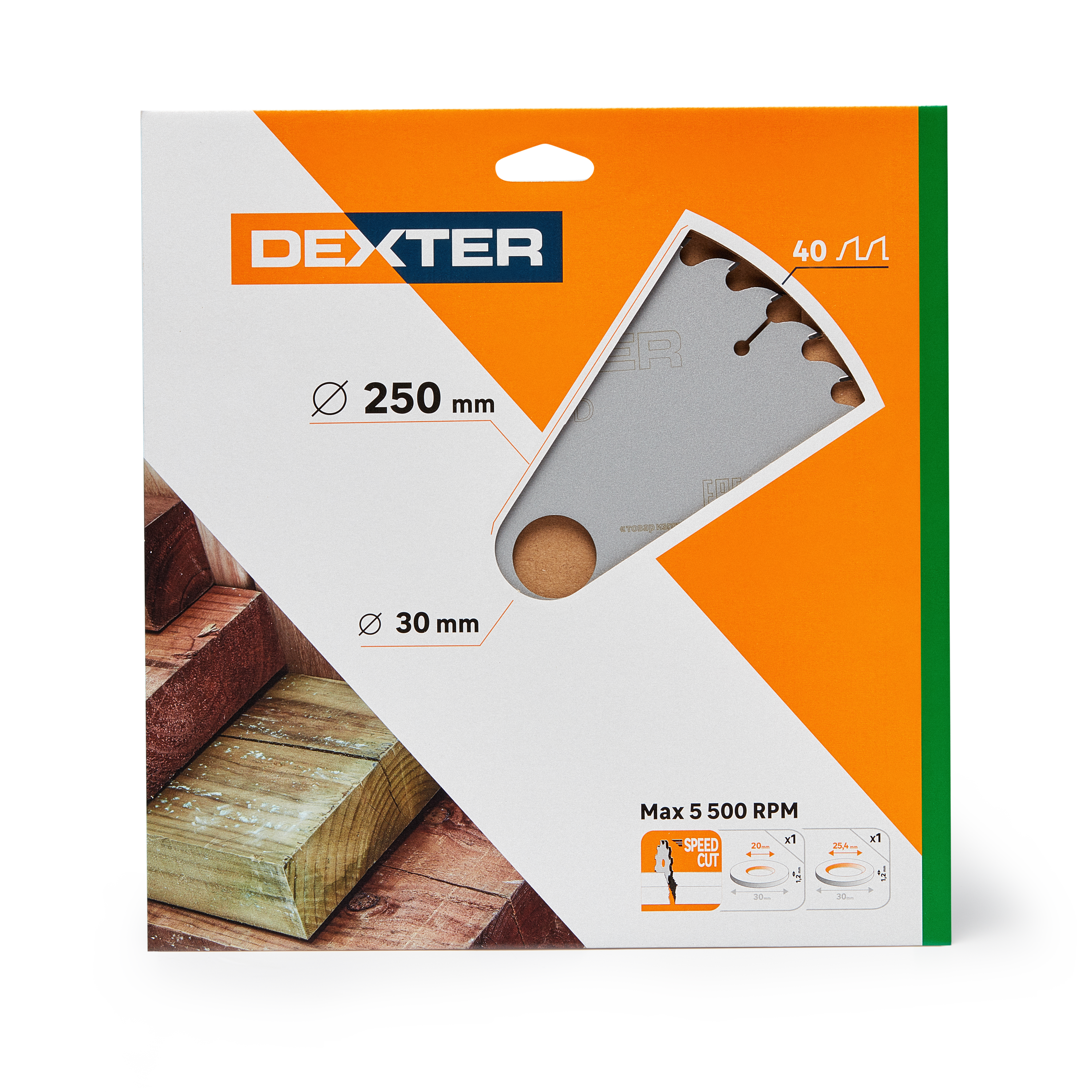Tarcza do cięcia DREWNA 250 x 30 mm 40T DEXTER - 3