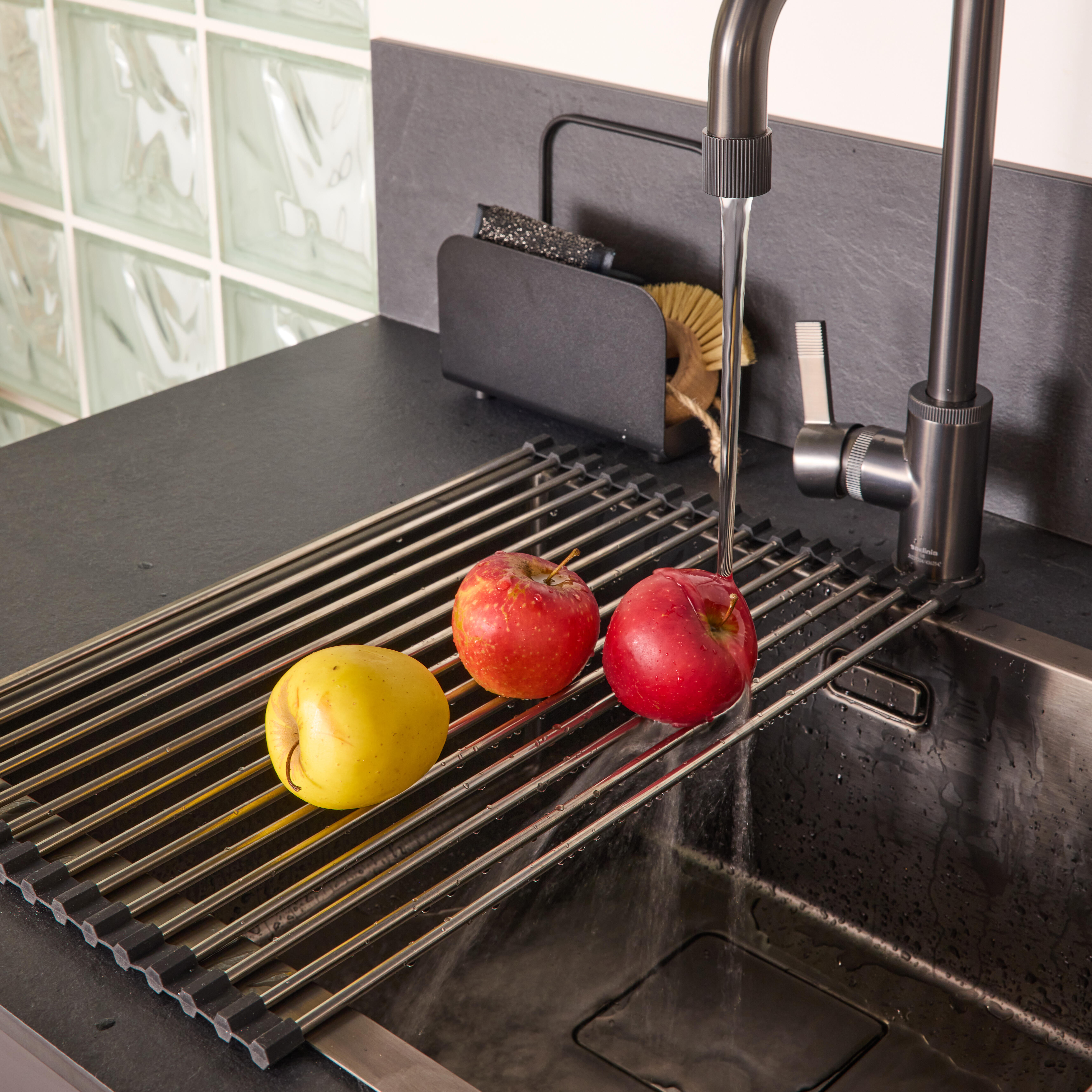 Escurreplatos de acero inoxidable de 29x1x46.7 cm - 3