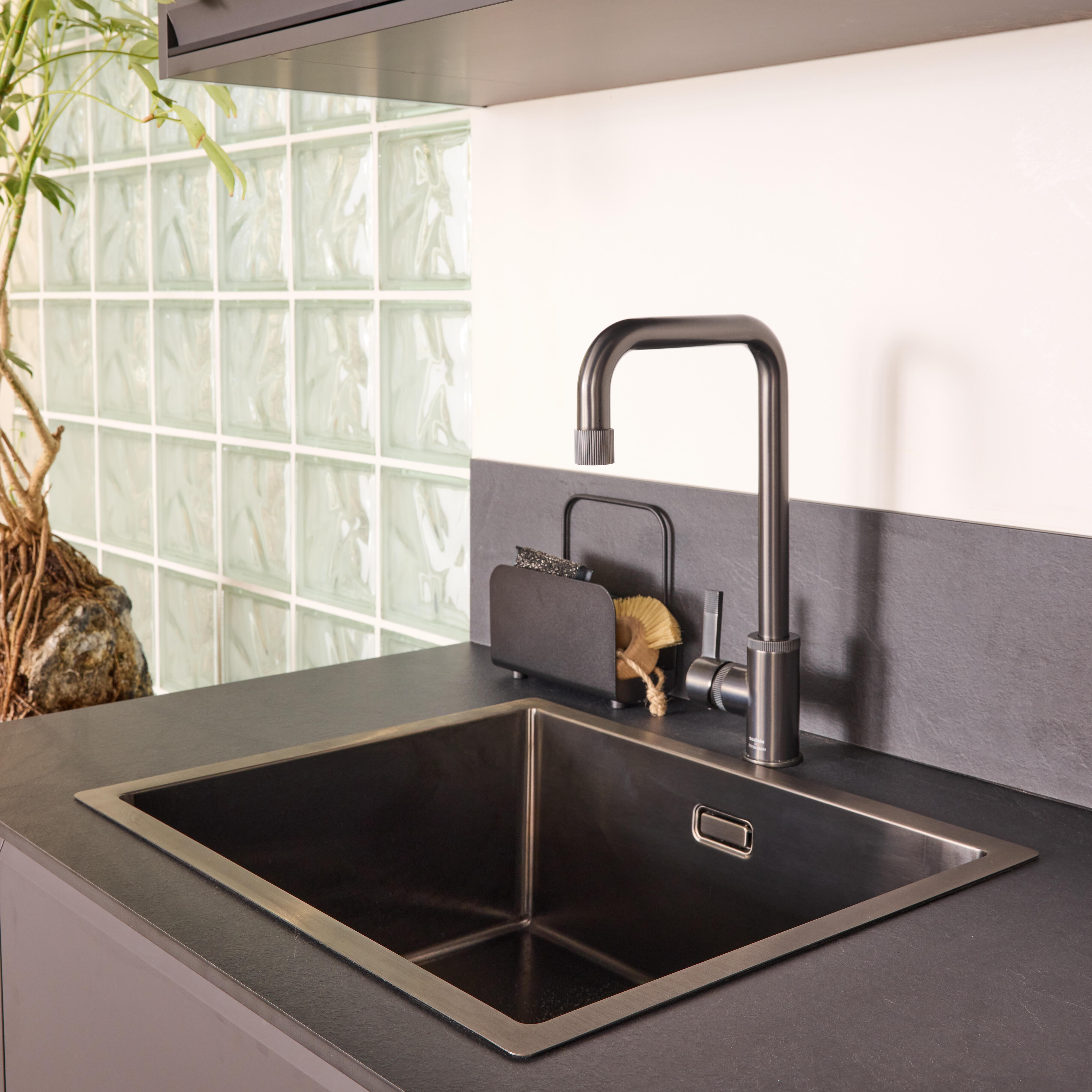 Suporte para esponja aço 18.7 x 8.3 x 18 cm preto Delinia Casual - 4