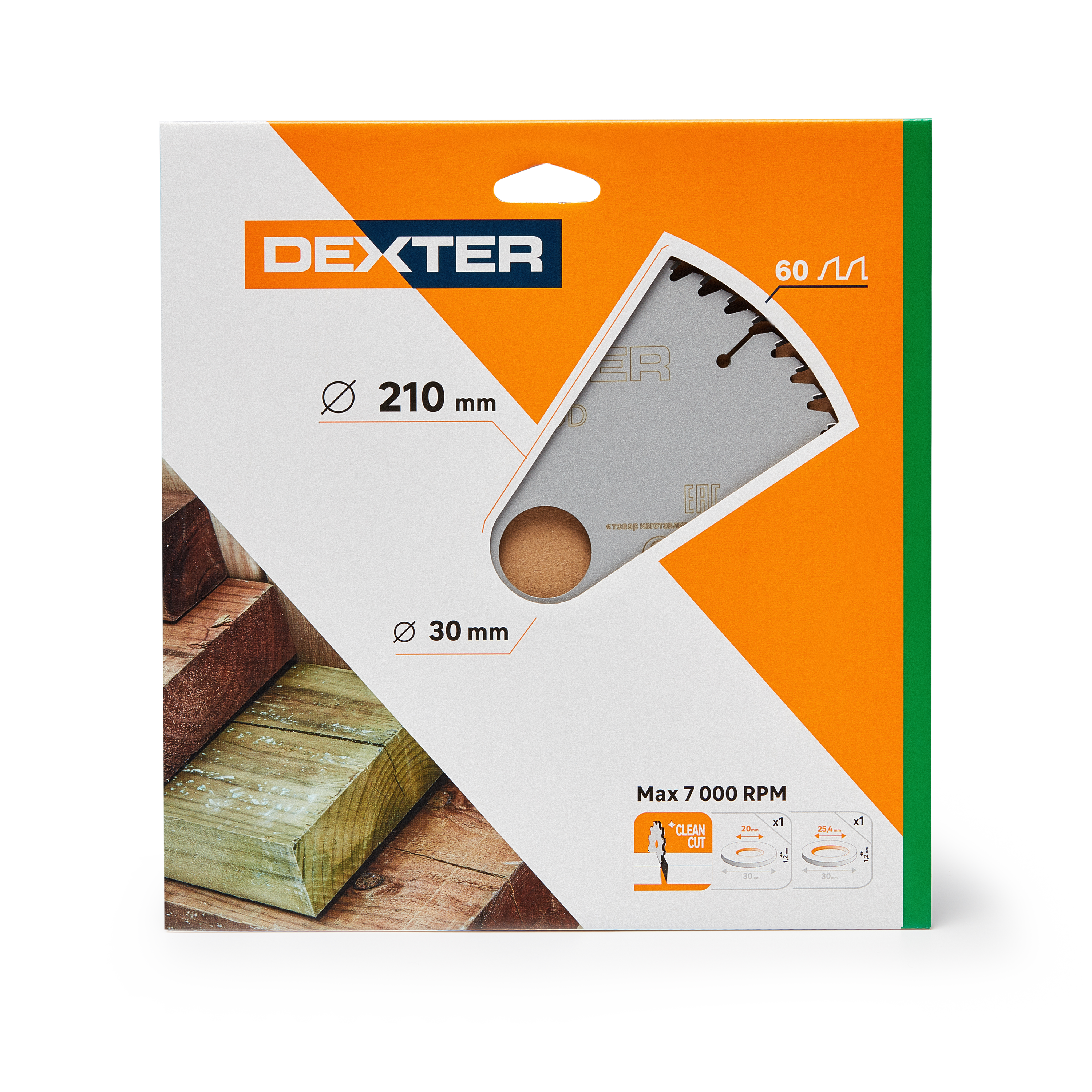 Tarcza do cięcia DREWNA 210 x 30 mm 60T DEXTER - 4