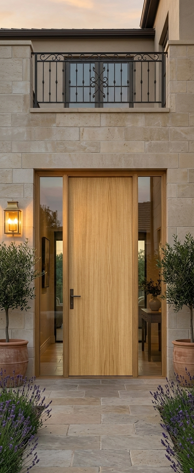 PANEL PUERTA ACORAZADA CARA EXTERIOR RECHAPADO ROBLE - 2