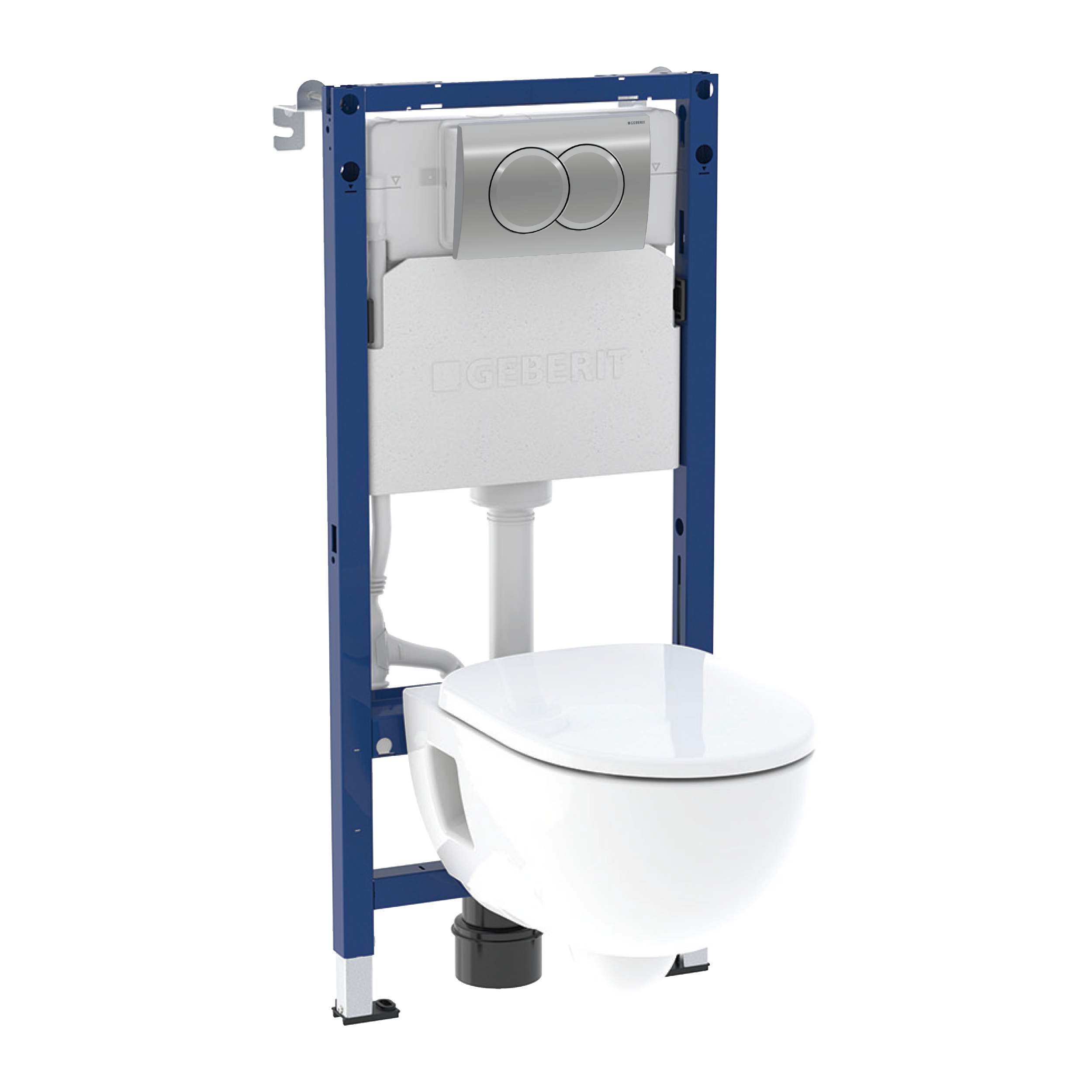 Zestaw podtynkowy WC Libris + miska WC Sand bezkołnierzowa + deska wolnoopadająca + przycisk Delta chrom Geberit