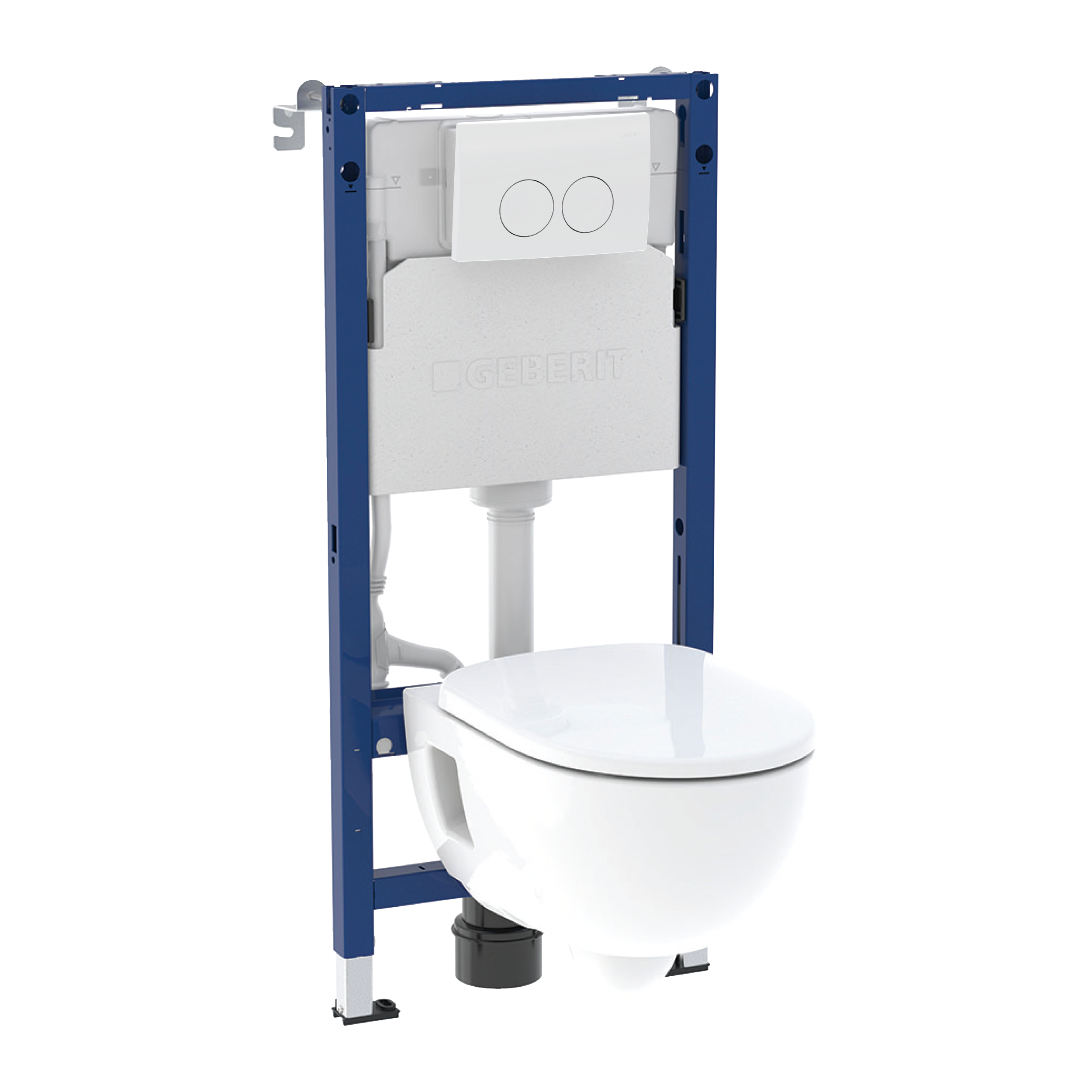 Zestaw podtynkowy WC Libris + miska WC Sand bezkołnierzowa + deska wolnoopadająca + przycisk Delta 25 biały Geberit